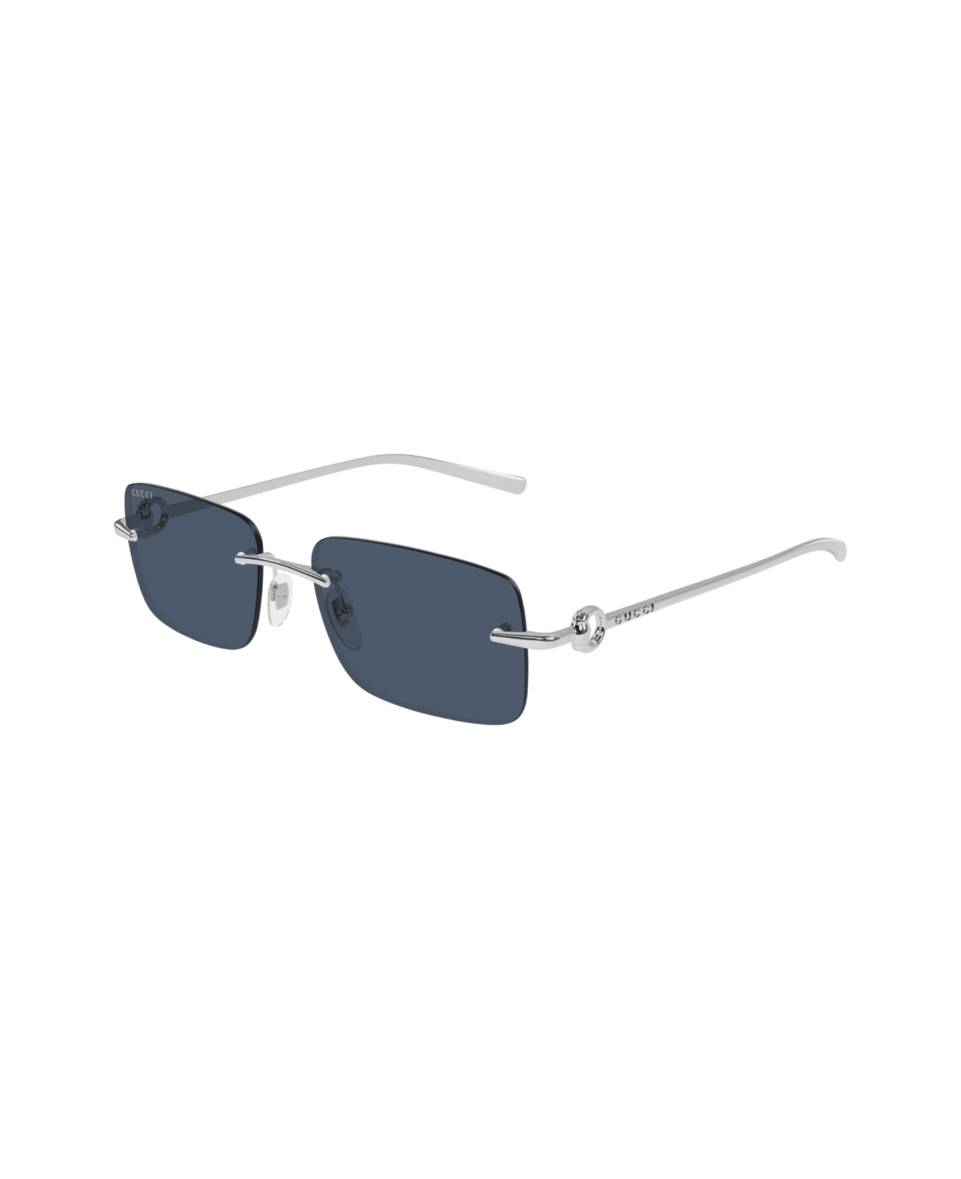 【関税&送料込み】Gucci Gg1703S Linea Horsebit Sunglasses Gucci Eyewear Gucci Gg1703s Linea Horsebit 003 Silver Blu