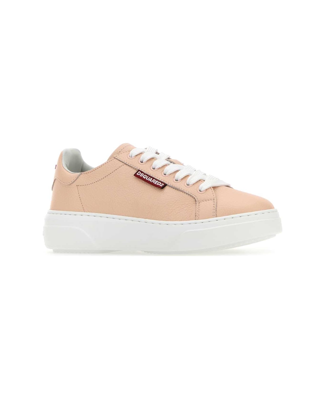 Dsquared2 Light Pink Leather Bumper Sneakers - PINK