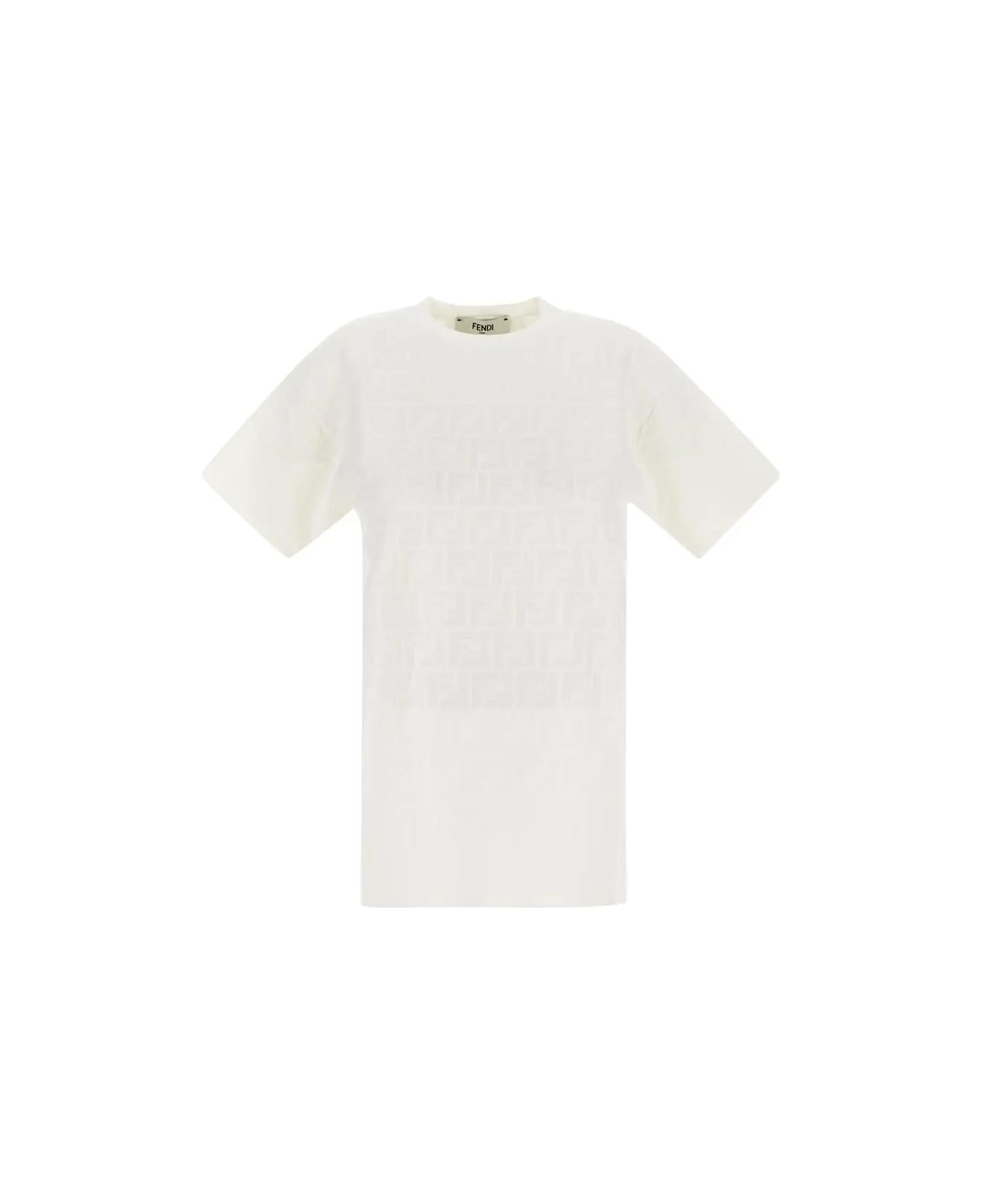 Fendi Ff Viscose T-shirt - Znm White