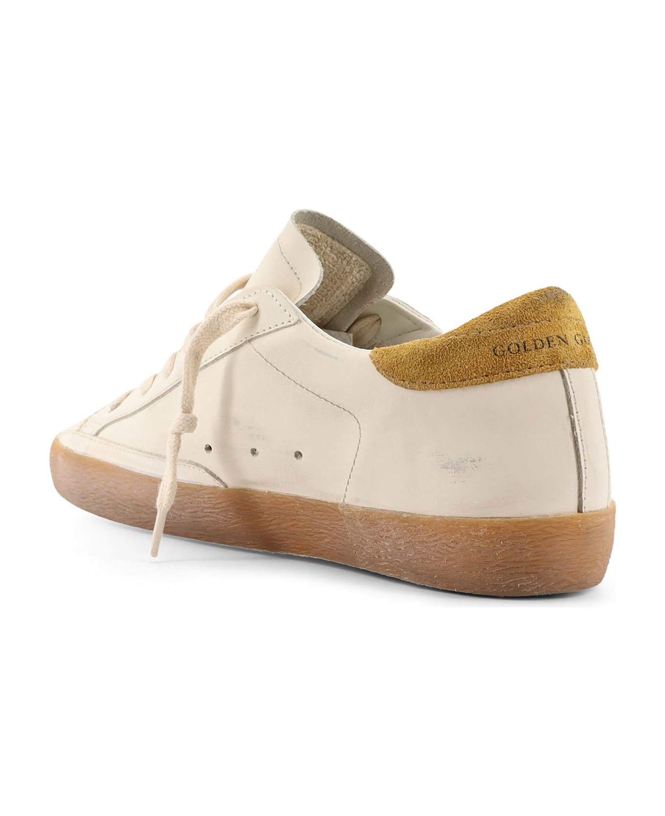 Golden Goose Super-star Classic With List Leather Sneakers - White ocra