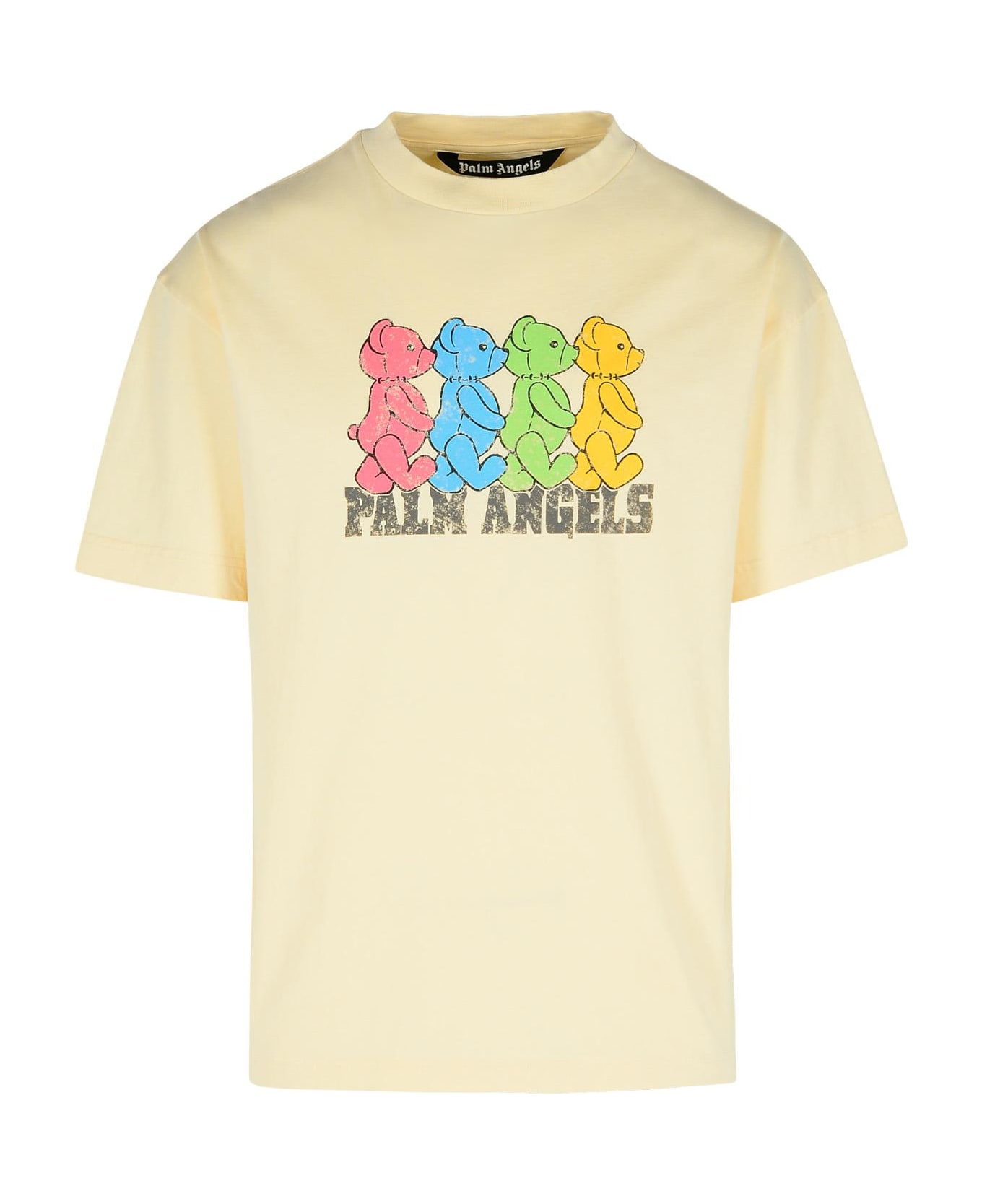 Palm Angels 'crossroad' Cotton T-shirt - Ivory