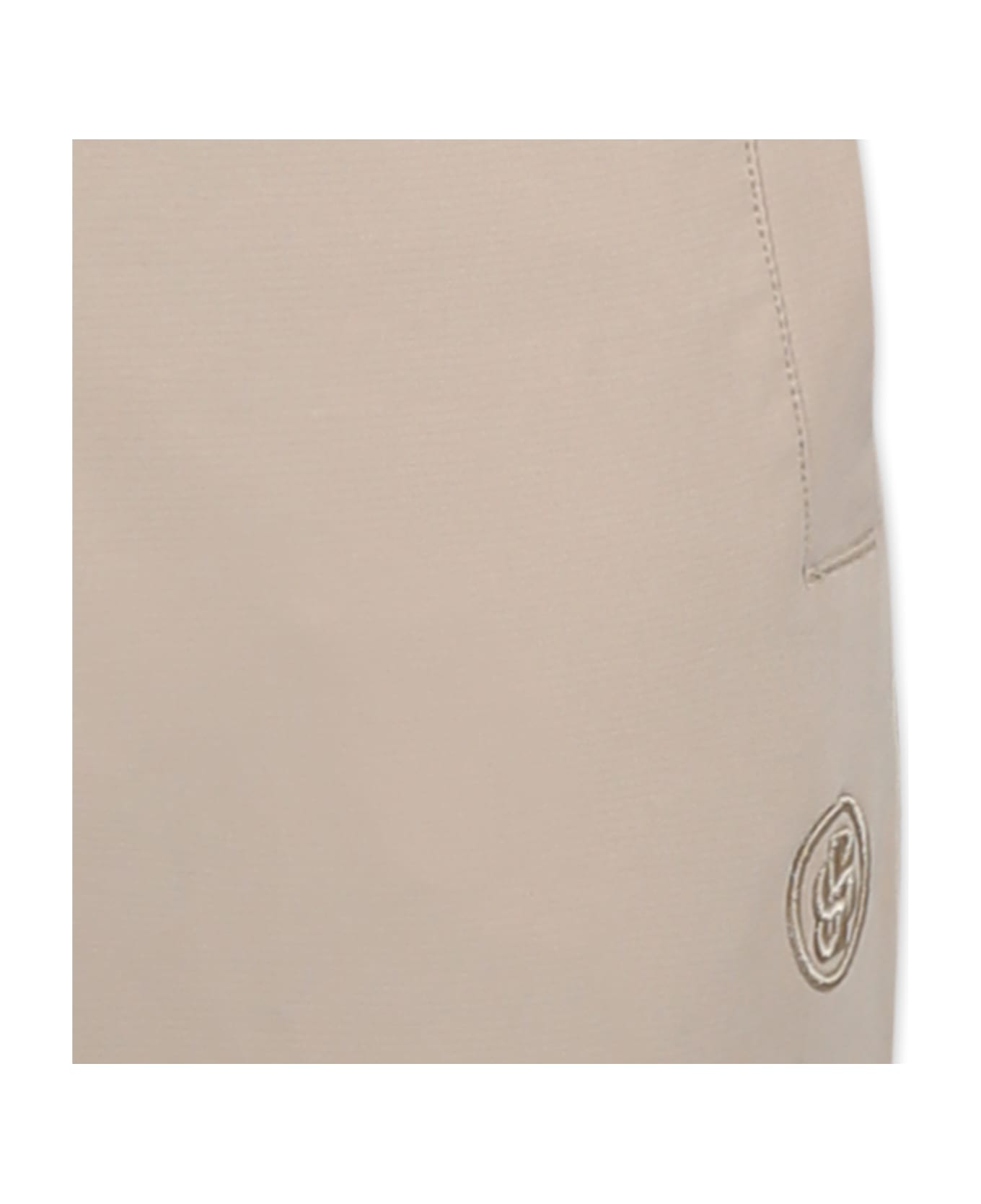 Hugo Boss Beige Trousers For Boy With Logo - Beige