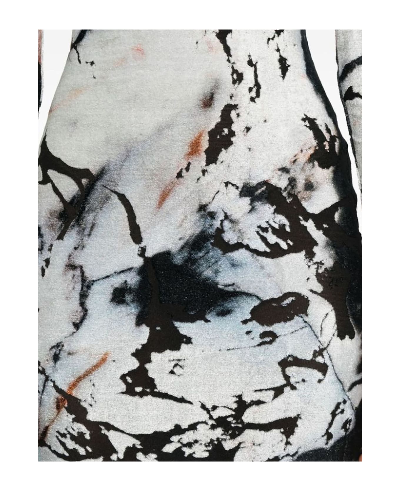 Roberto Cavalli Marble-print Maxi Dress - Black