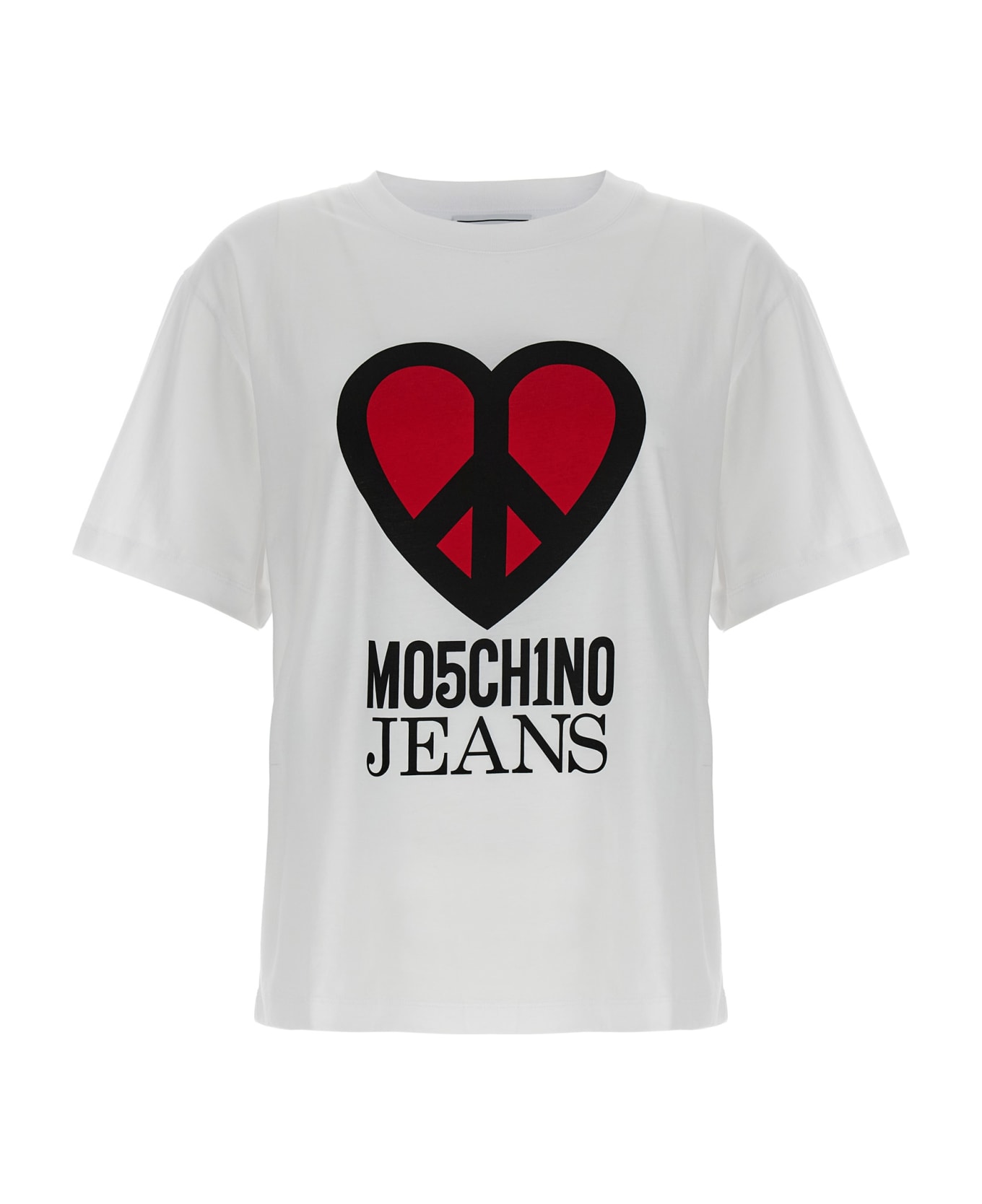M05CH1N0 Jeans Logo T-shirt - White