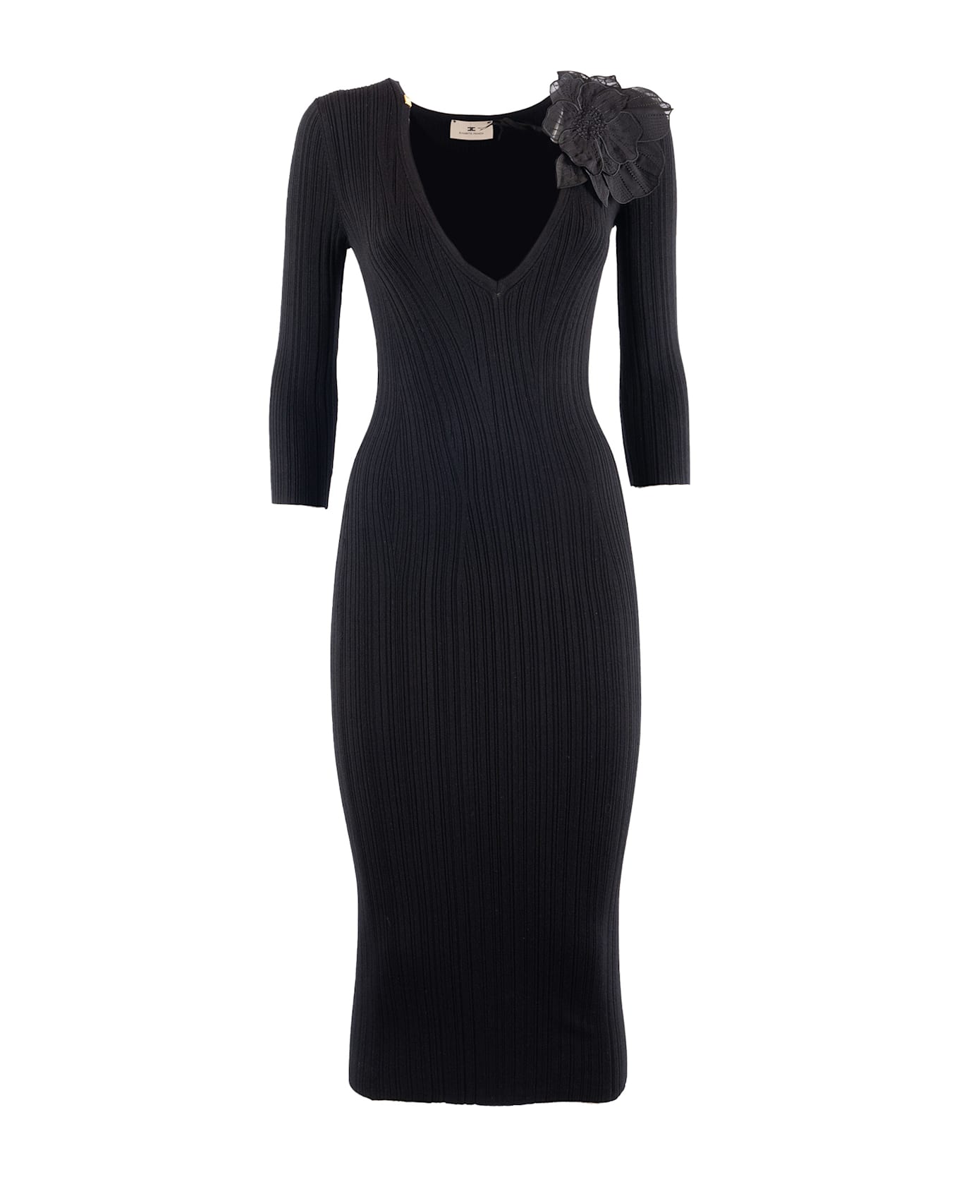 Elisabetta Franchi Knitted Dress - BLACK
