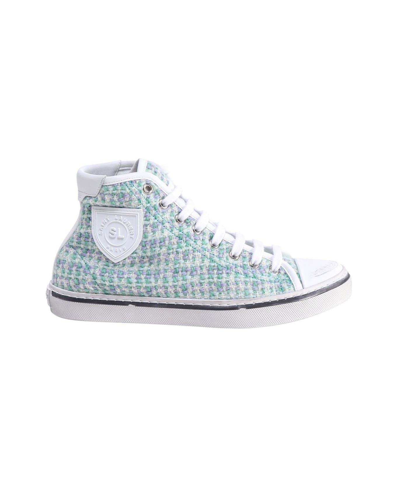 Saint Laurent Bedford Lace-up Sneakers - Green