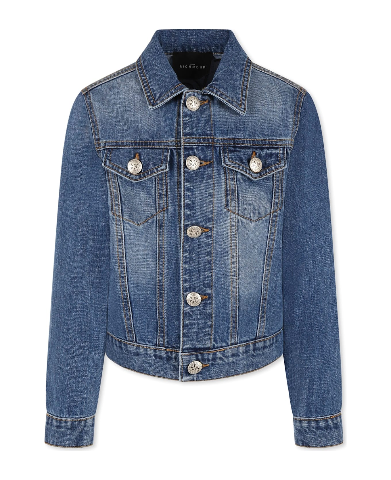 Richmond Denim Jacket For Boy With Logo - Denim
