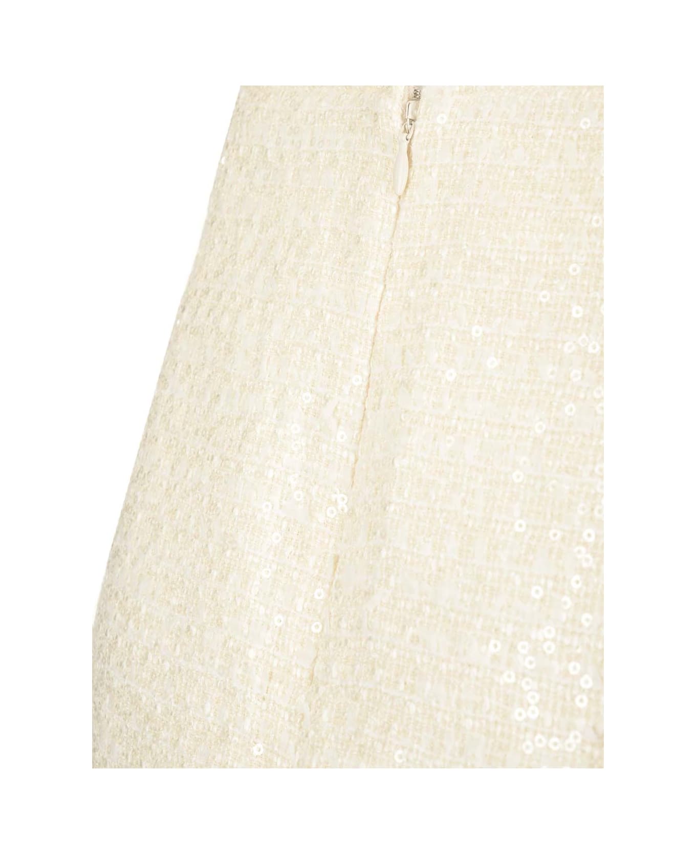 self-portrait Boucle Mini Skirt