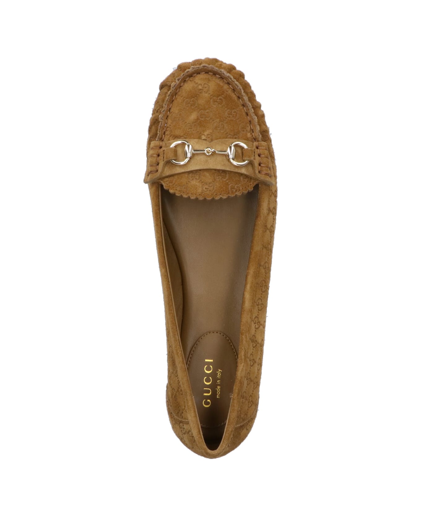 Gucci Ballet Flats With Clamp - Brown