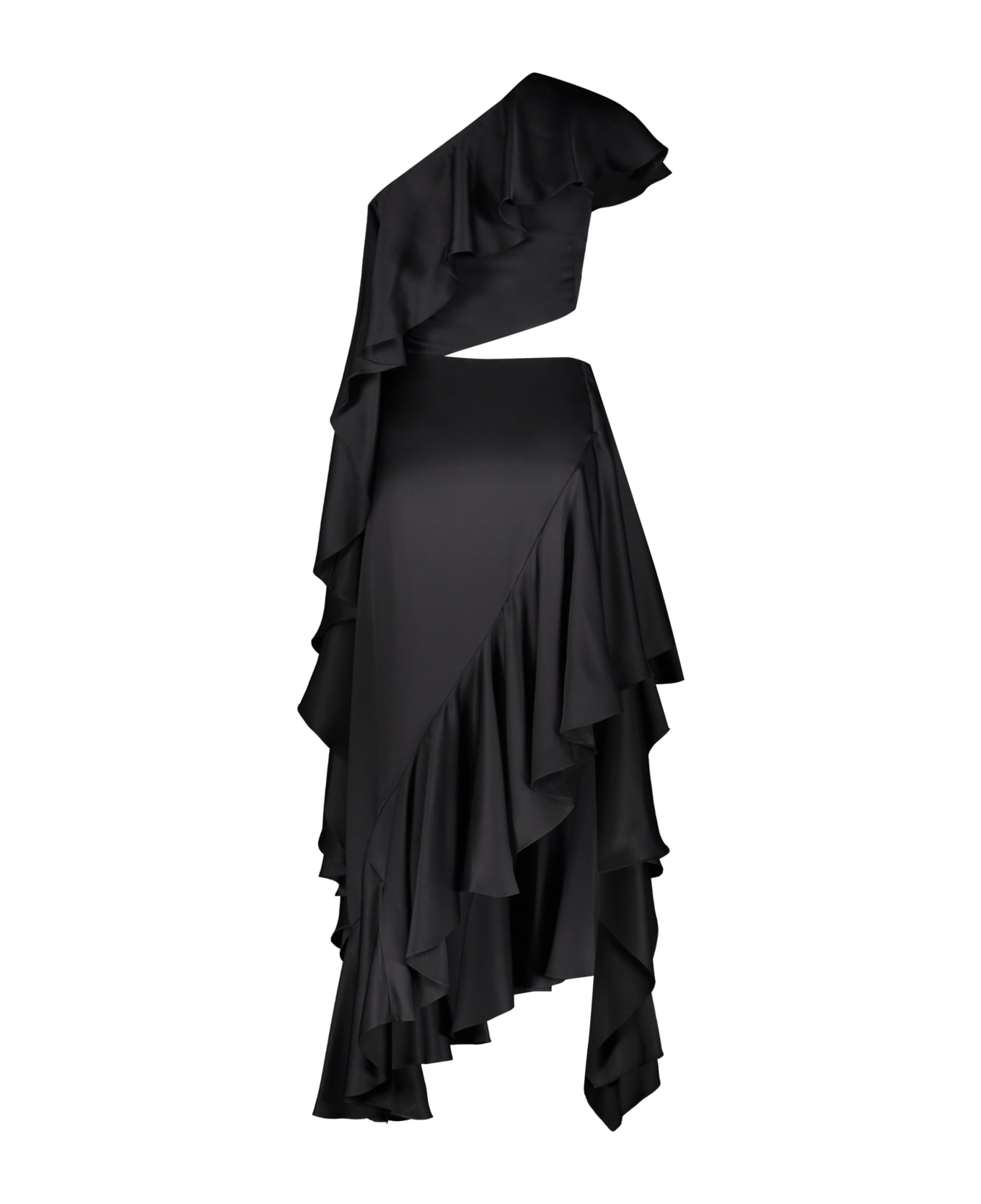 Alexander McQueen Silk Maxi Dress - black