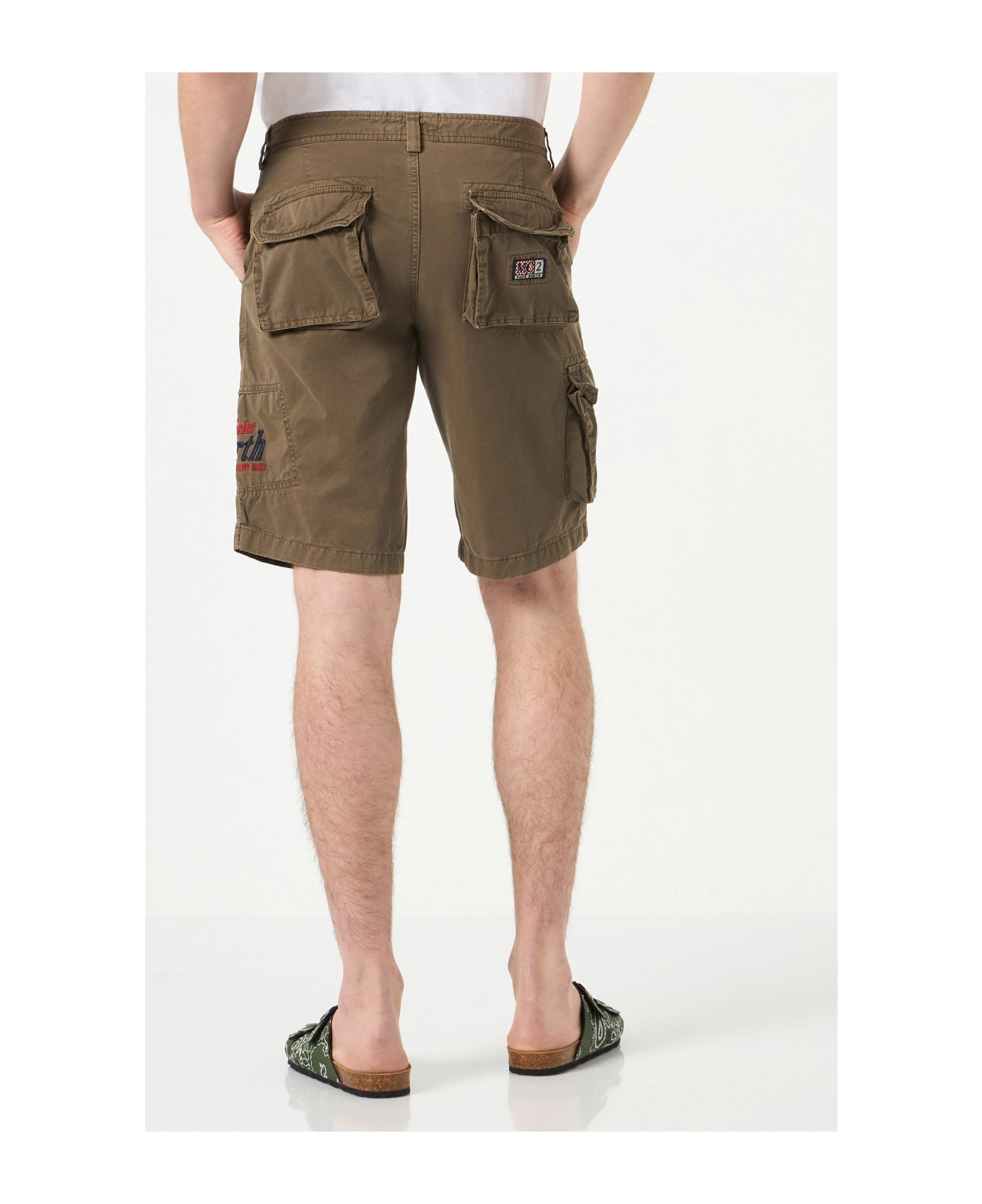 MC2 Saint Barth Man Brown Cargo Bermuda With Pockets - BROWN