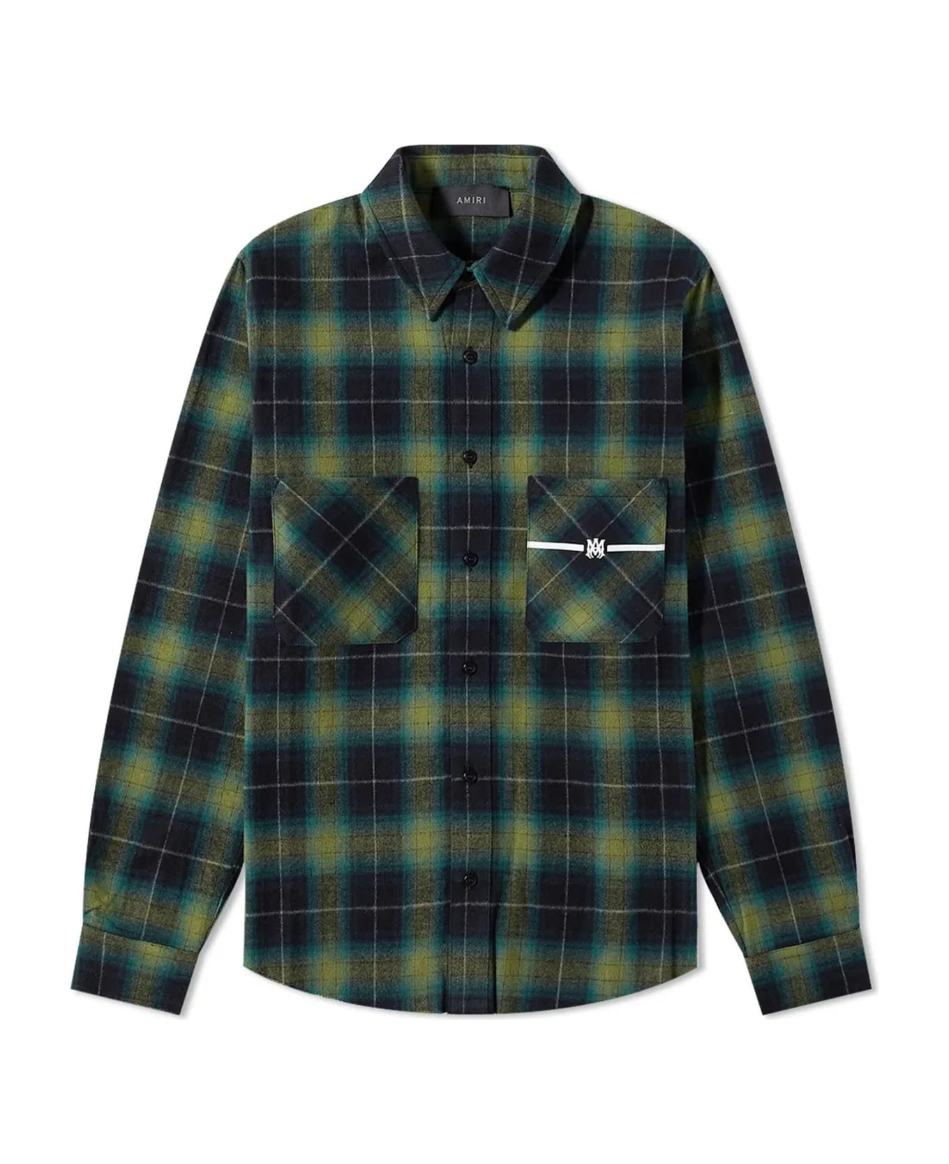 AMIRI Cotton Flannel Shirt - Green