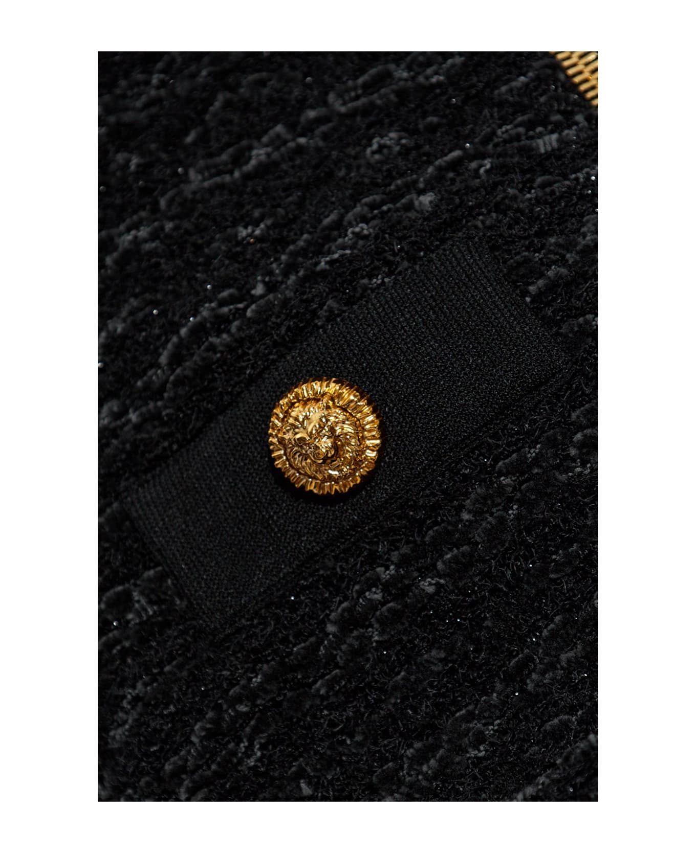 Balmain Jacket With Decorative Buttons - BLACK