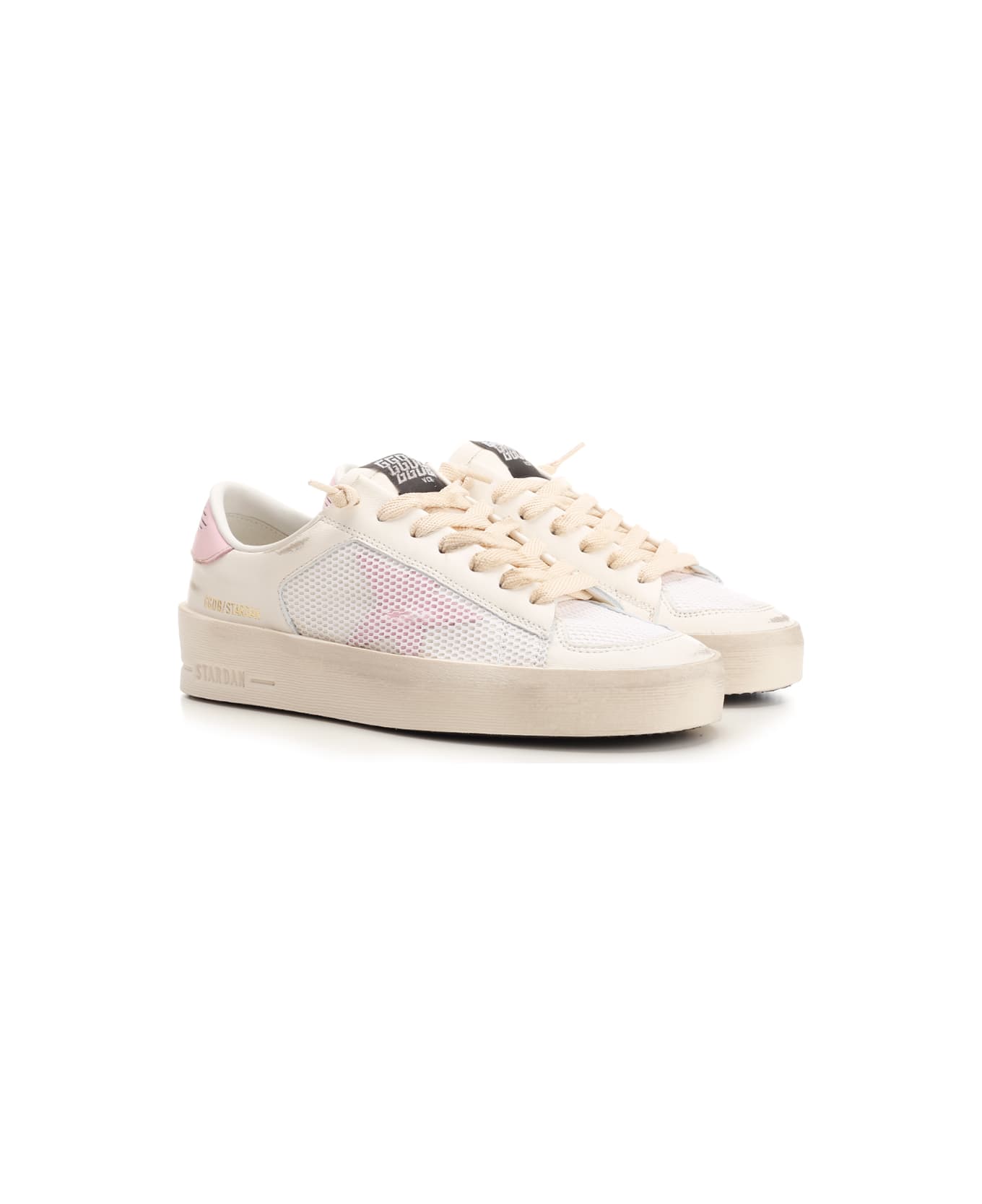 Golden Goose Stardan Mesh Sneakers - White/Orchid Pink