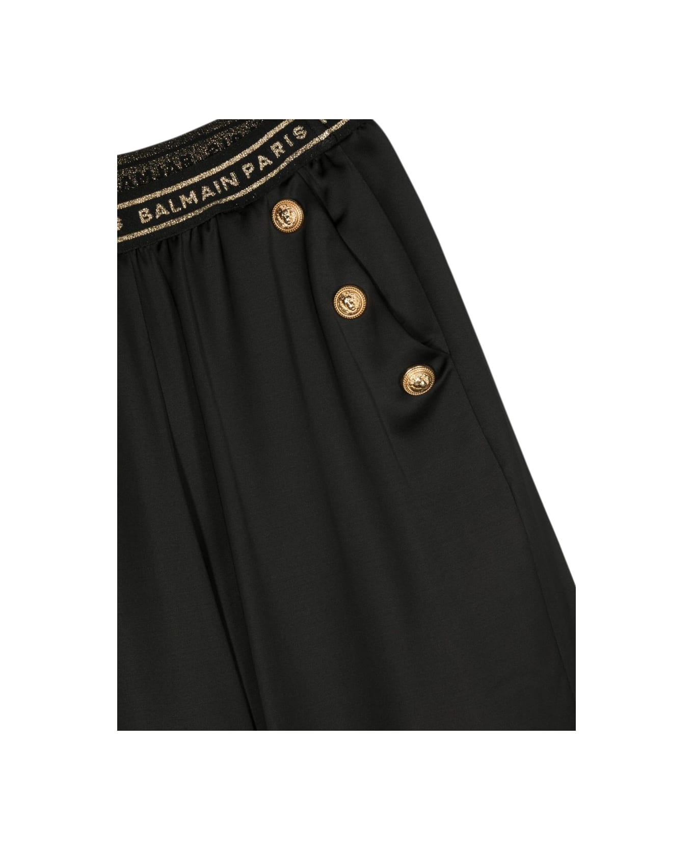 Balmain Pants With Buttons - BLACK