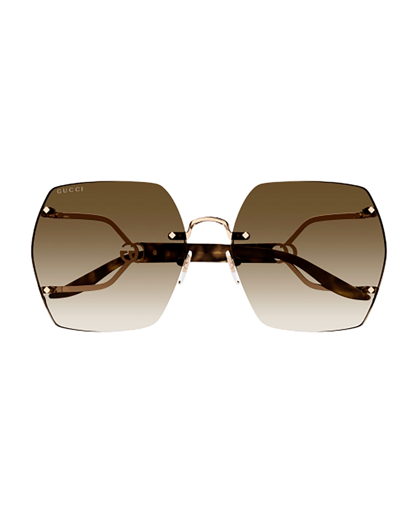 Gucci Eyewear GG1562S Sunglasses - Gold Havana Brown サングラス