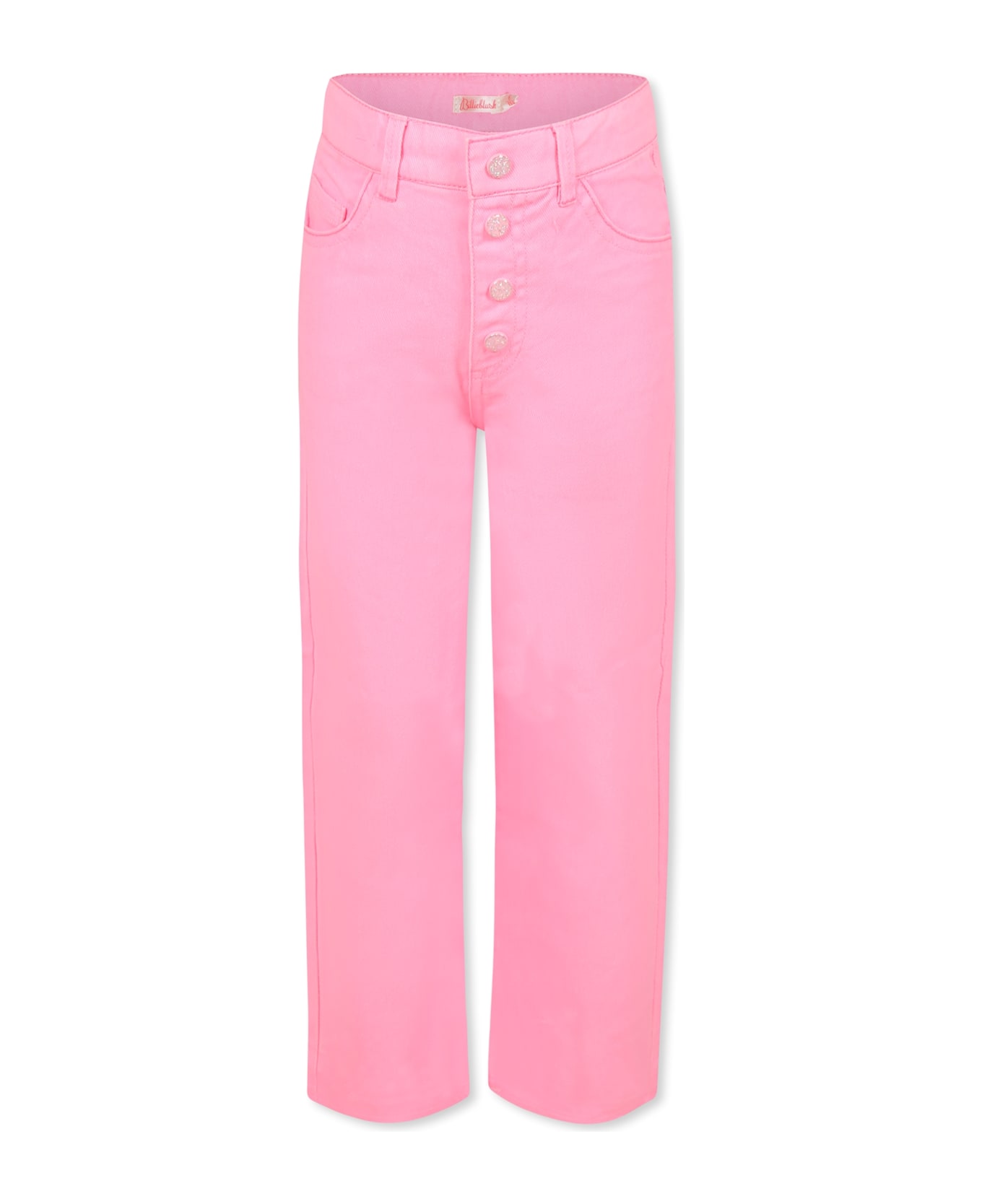 Billieblush Pink Jeans For Girl With Sequins - Pink