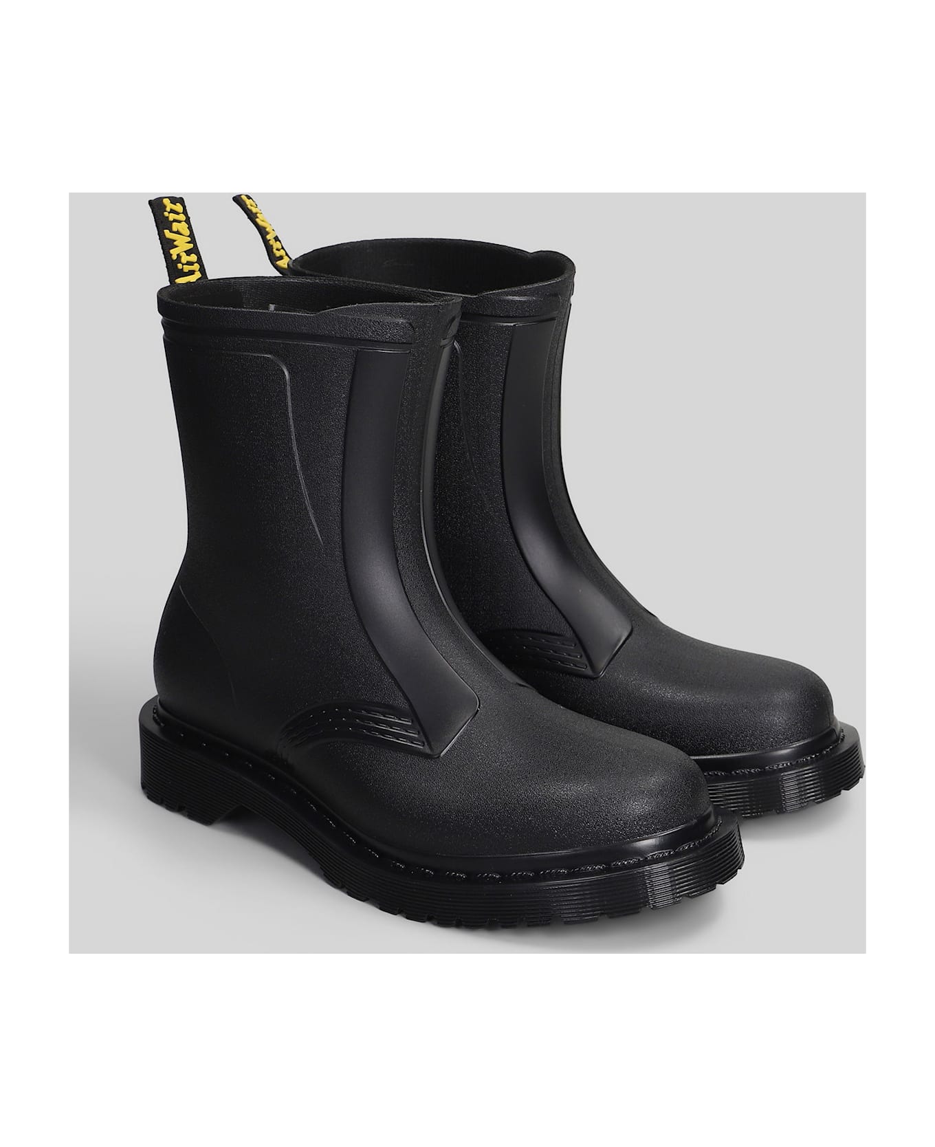 Dr. Martens 1460 Sub Max Combat Boots In Black Pvc - black