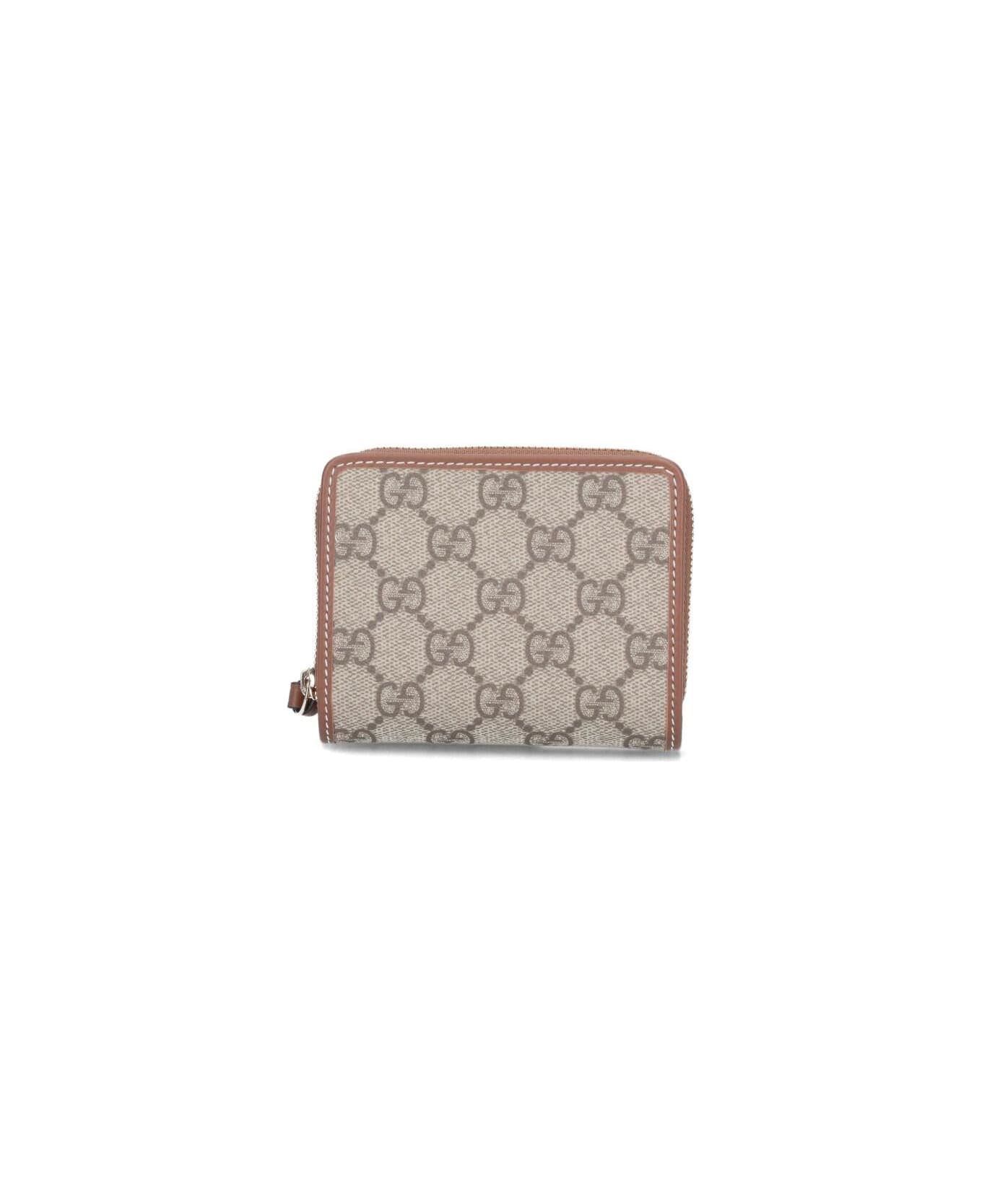 Gucci Mini Wallet 'gg Emblem' - Black Ebonye Sundial