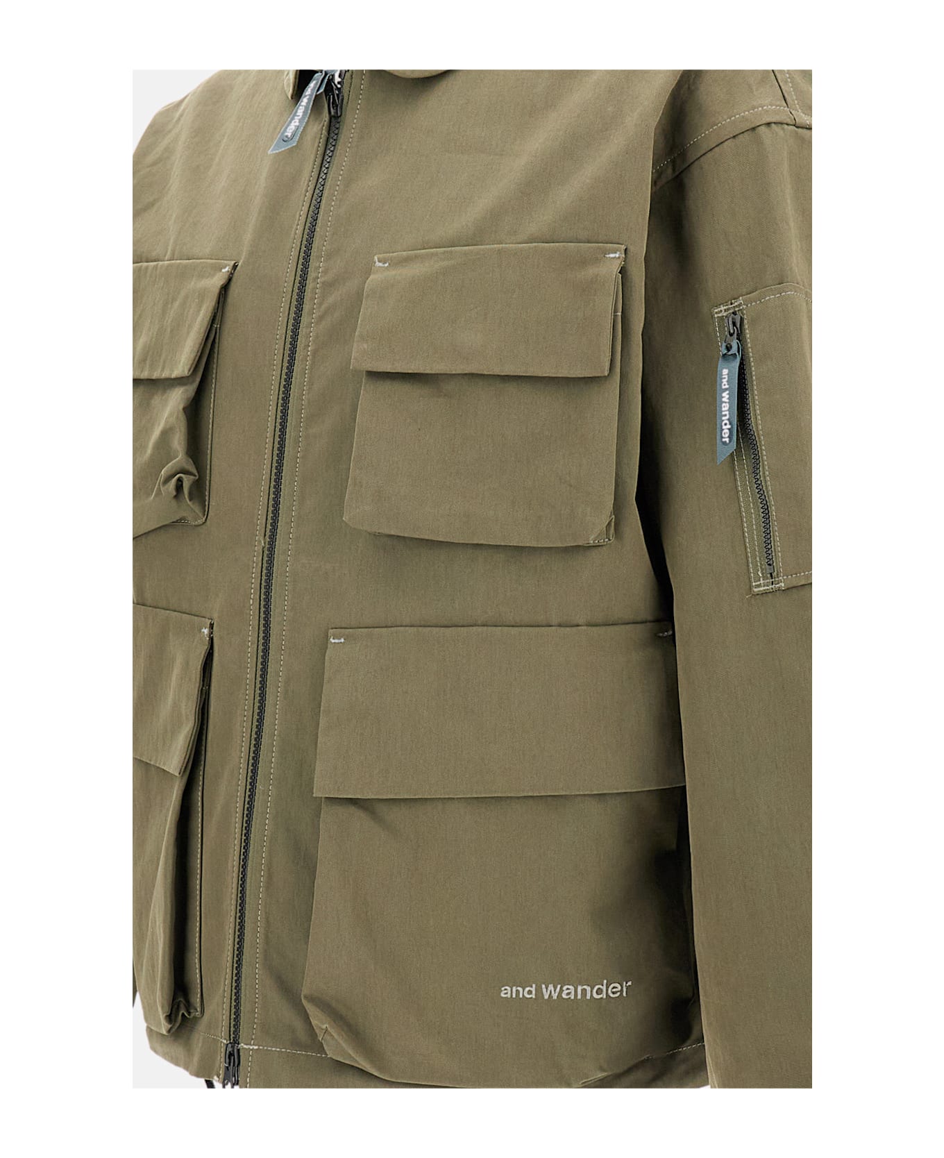 And Wander Water-repellent Cotton-blend Jacket - Green