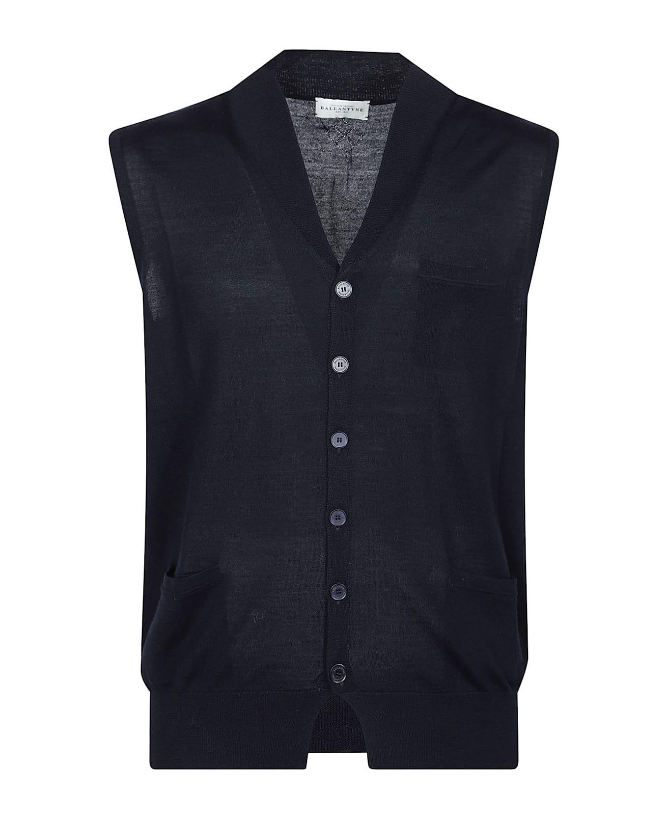 Ballantyne V Neck Vest - Navy