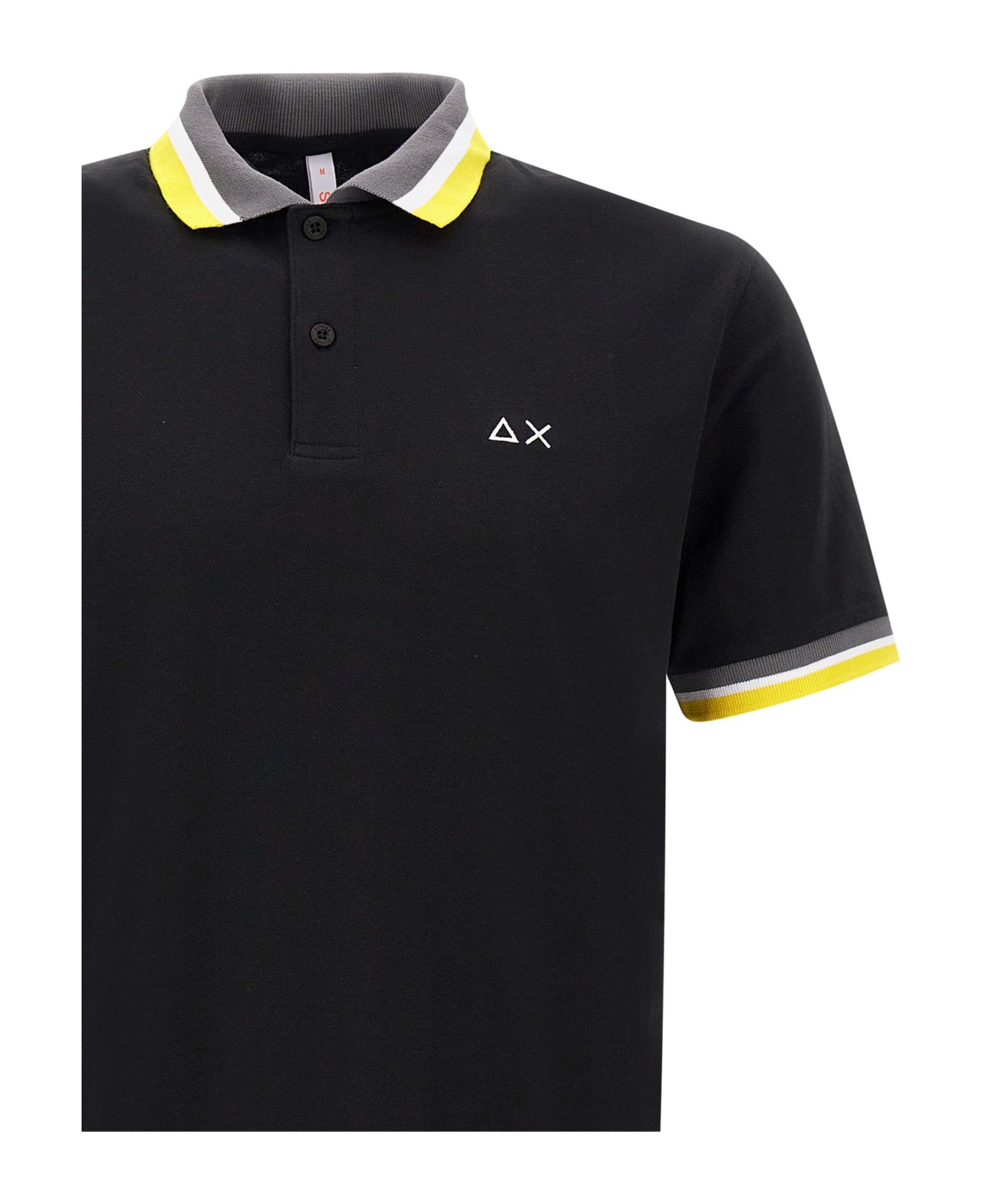 Sun 68 'collar Multistripes' Cotton Polo Shirt