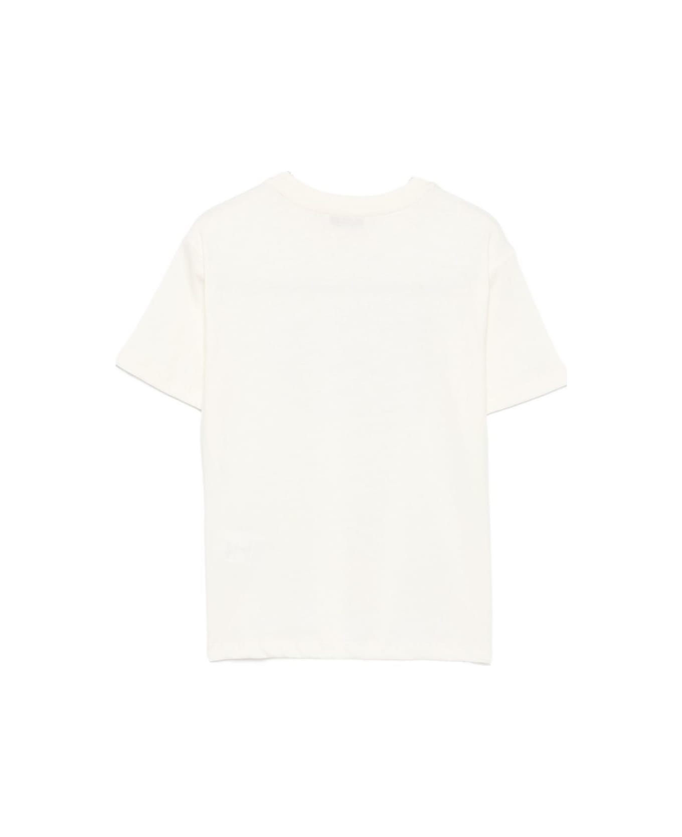 MSGM Kids Cotton T-shirt With Print - White