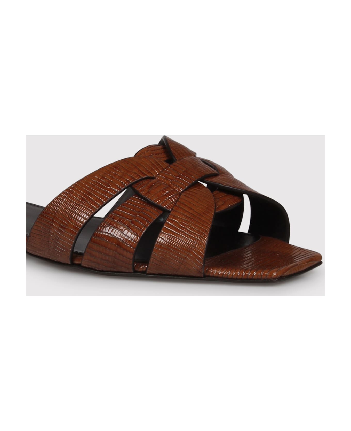 Saint Laurent Tribute Sandal - Brown