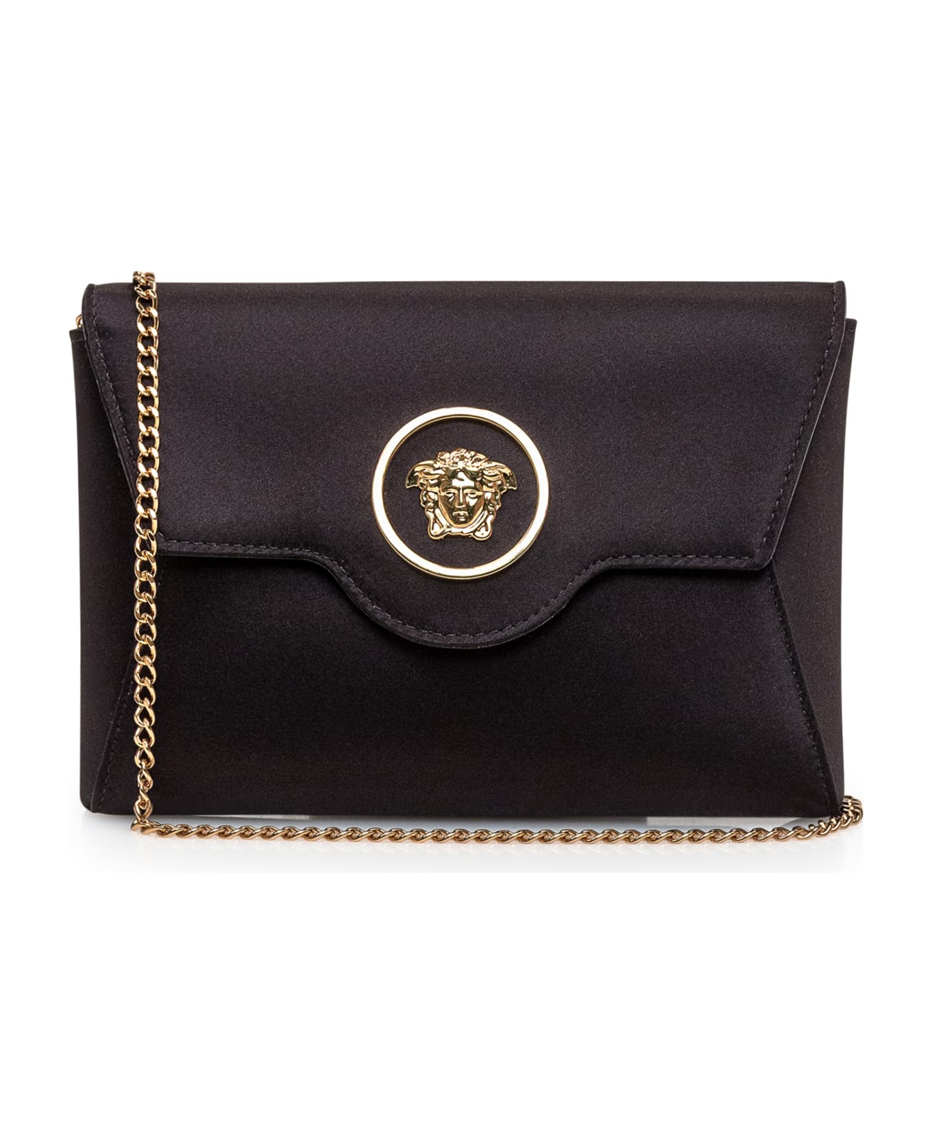 Versace 
la Medusa
 Pouch Clutch - BLACK-VERSACE GOLD