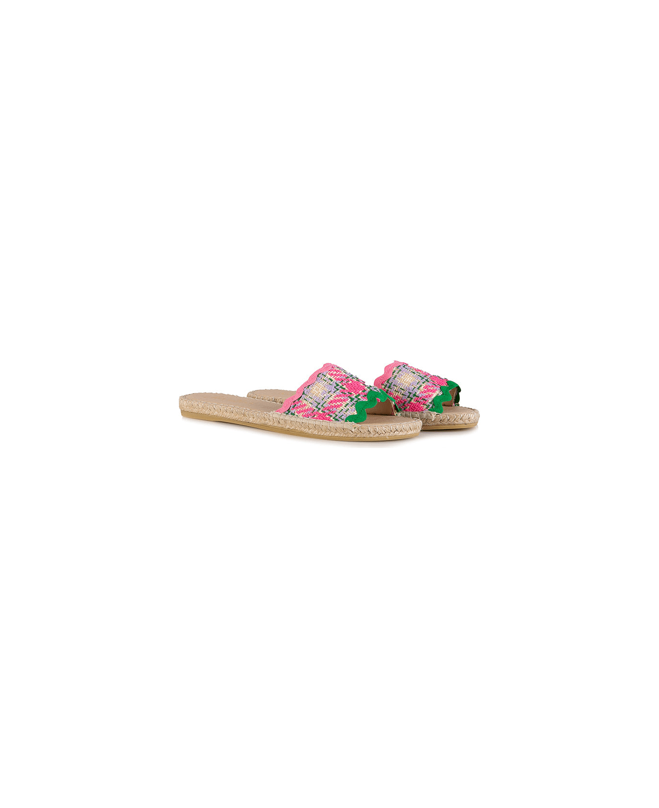 MC2 Saint Barth Woman Espadrilla With Multicolor Tweed - PINK