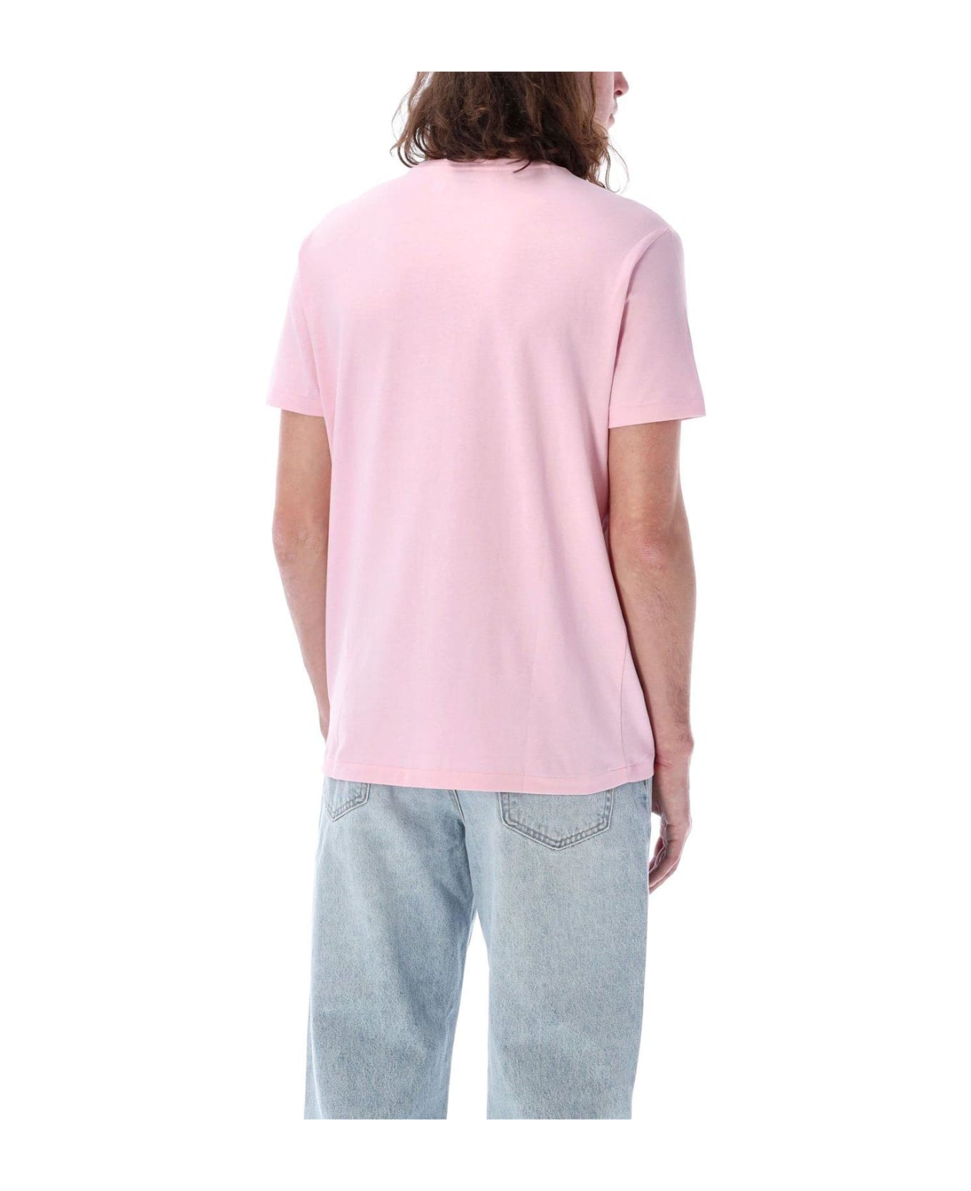 Polo Ralph Lauren Logo-embroidered Crewneck T-shirt Polo Ralph Lauren - Pink シャツ