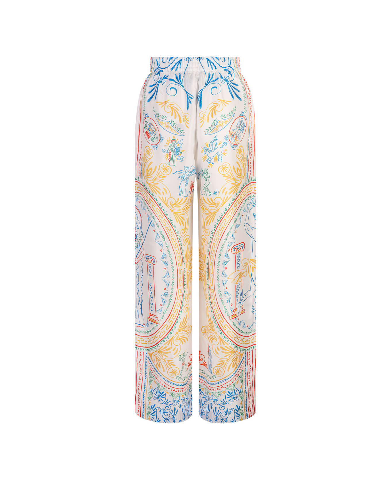 Casablanca The Crayon Vase Silk Trousers - White