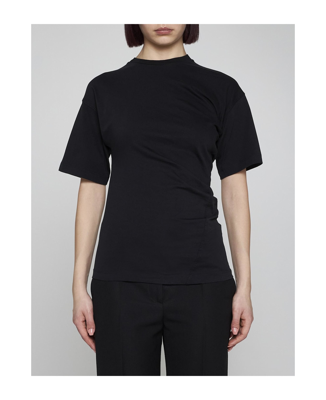 Totême Twisted Cotton T-shirt - Black