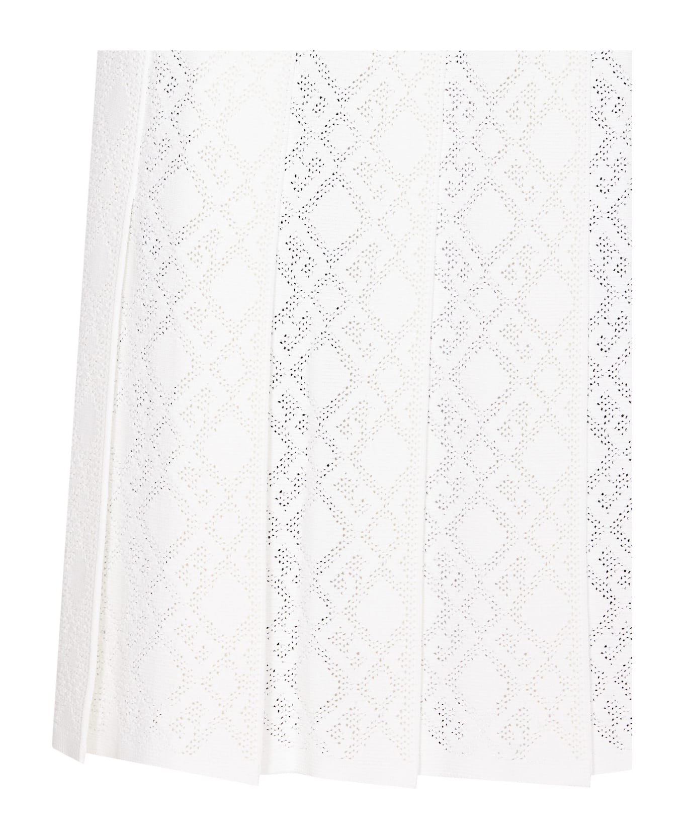 Givenchy Pleated Monogram Skirt - White