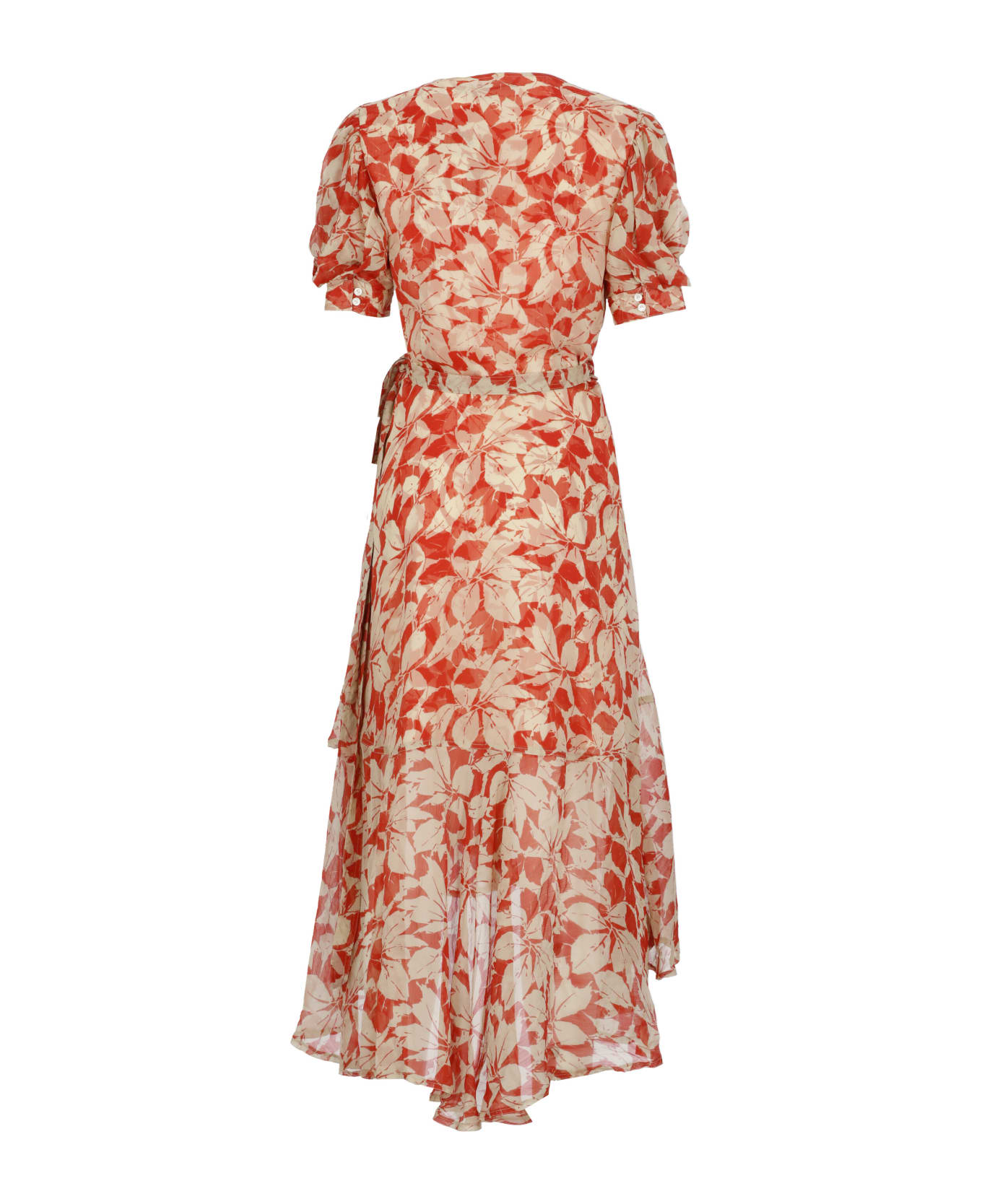Polo Ralph Lauren Georgette Ruffled Dress Polo Ralph Lauren - MULTICOLOR