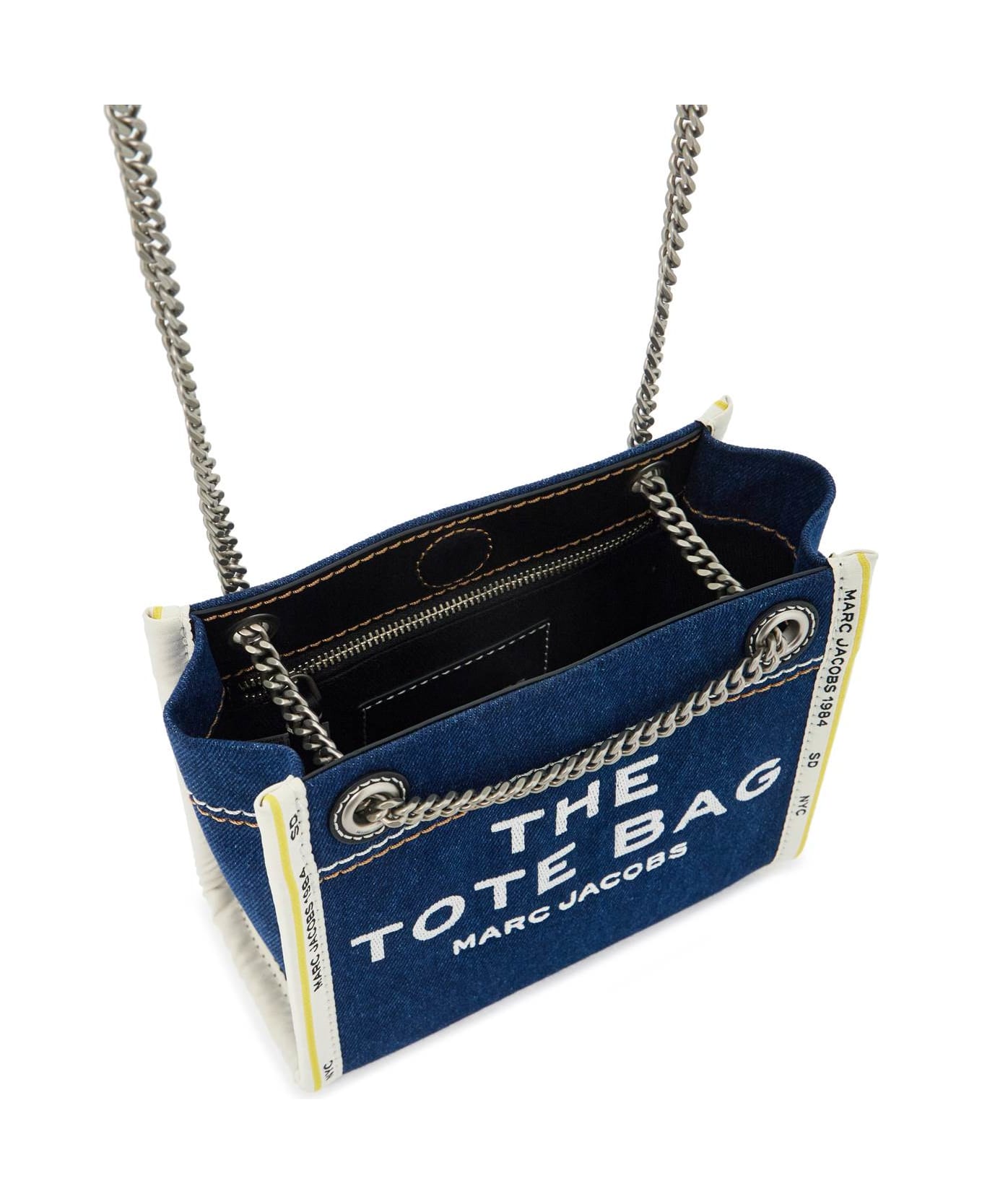 Marc Jacobs Denim Chain Crossbody Tote Bag - DARKWASH