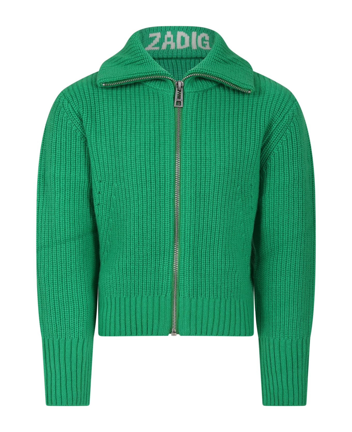 Zadig & Voltaire Green Cardigan For Girl - Green ニットウェア＆スウェットシャツ