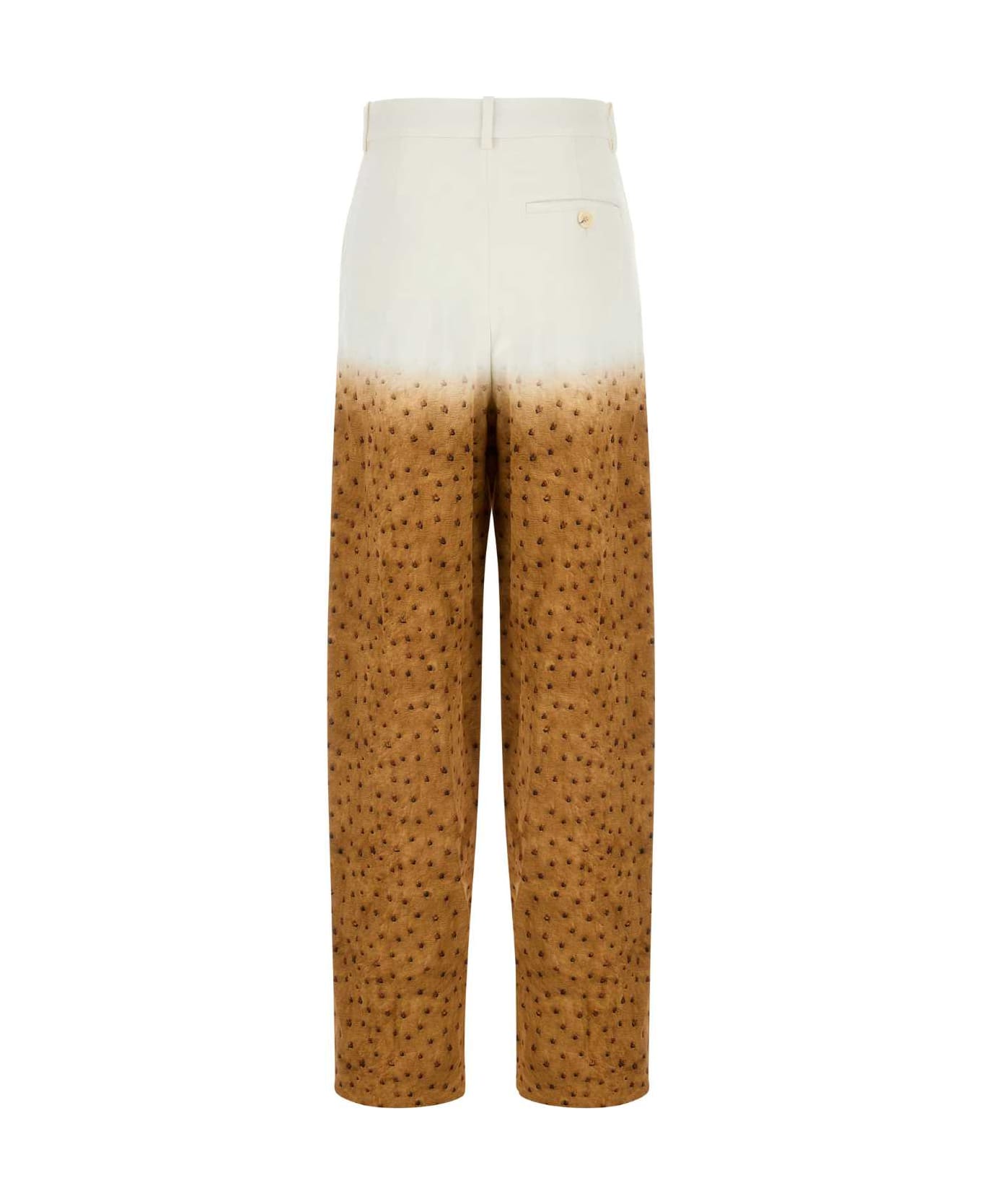 Loewe Printed Crepe Pant - WHITEMULTICOLOR