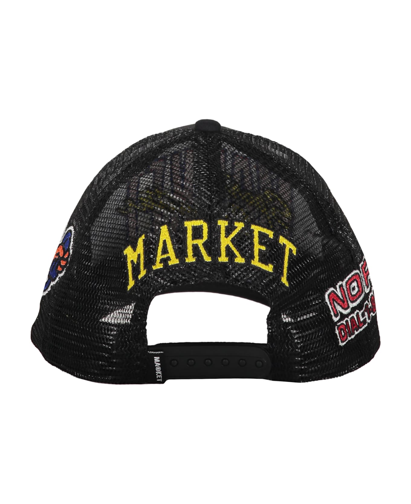 Market Embroidered Baseball Cap - black