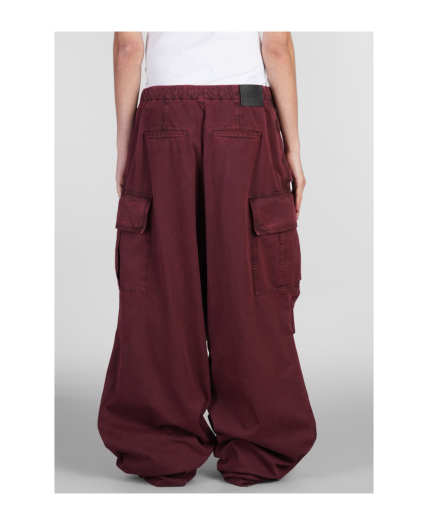 Alexander McQueen Pants In Bordeaux Cotton - bordeaux