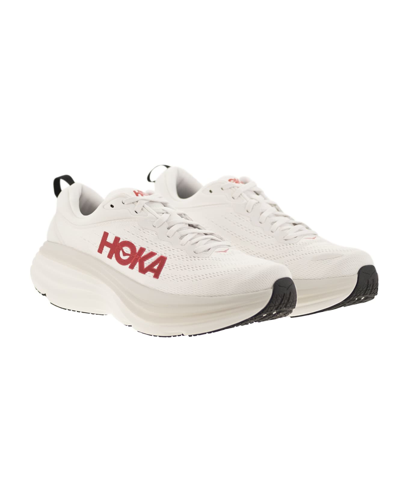 Hoka Bondi 8 - Ultra-shortened Sports Shoe - White