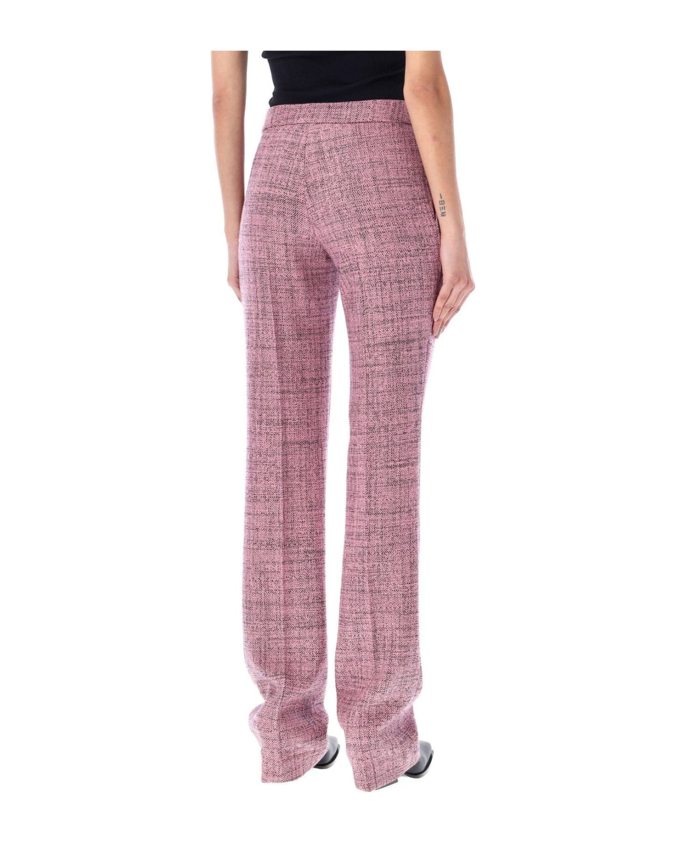Stella McCartney Wool Tweed Tailored Trousers - Pink & Purple