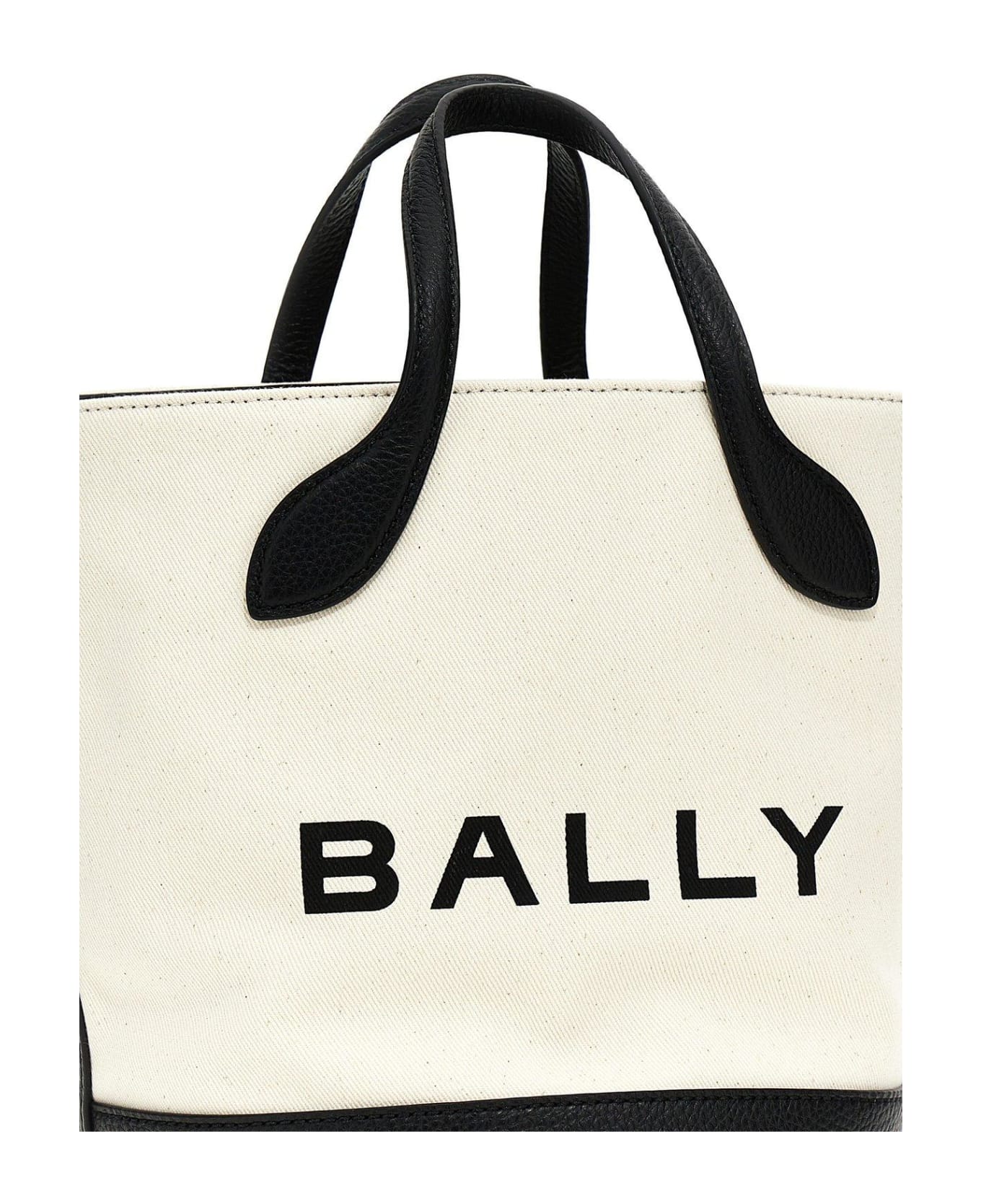 Bally Logo Printed Tote Bag - White