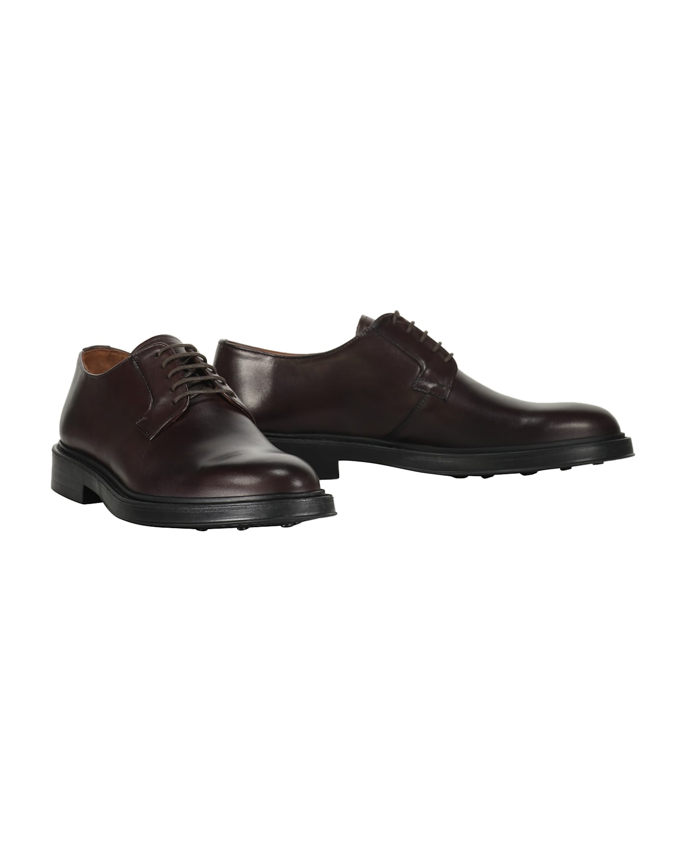 Bruno Magli Smooth Leather Lace-up Shoes - brown