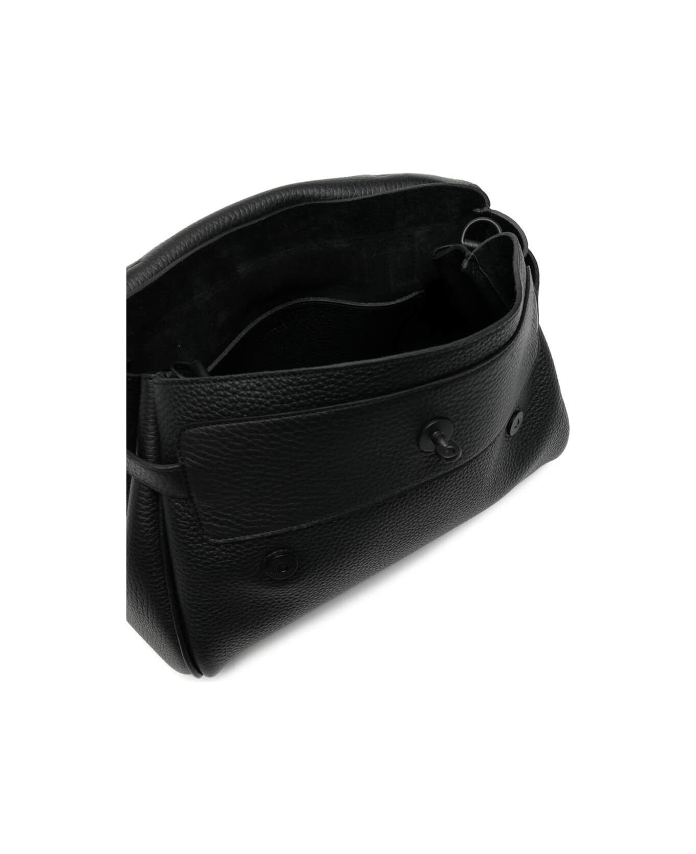 Alexa Heavy Black Leather Handbag Mulberry Woman | italist