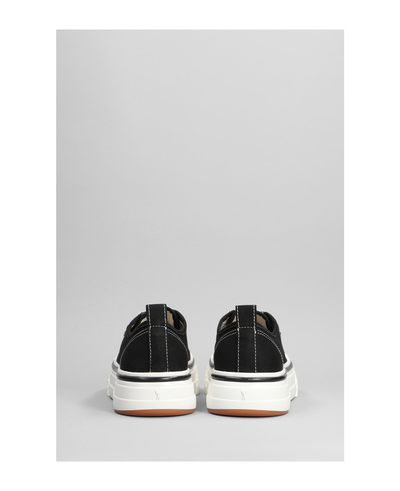 Ami Alexandre Mattiussi Sneakers In Black Cotton - black
