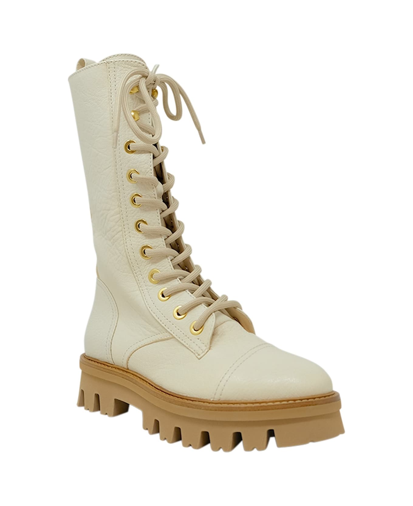 AGL Ice Leather Natalia Boots - WHITE