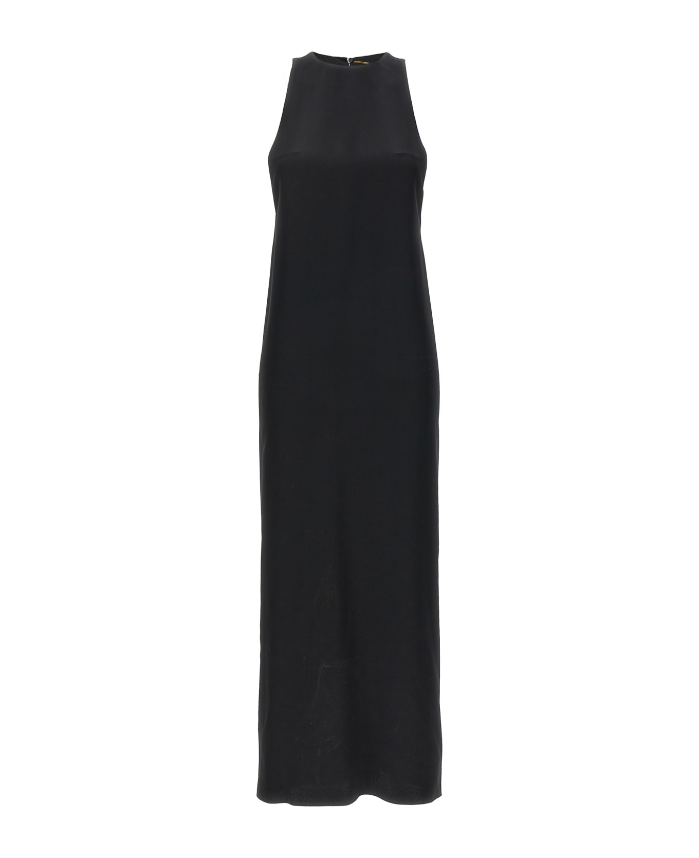 Saint Laurent Crepe Satin Maxi Dress - Black  