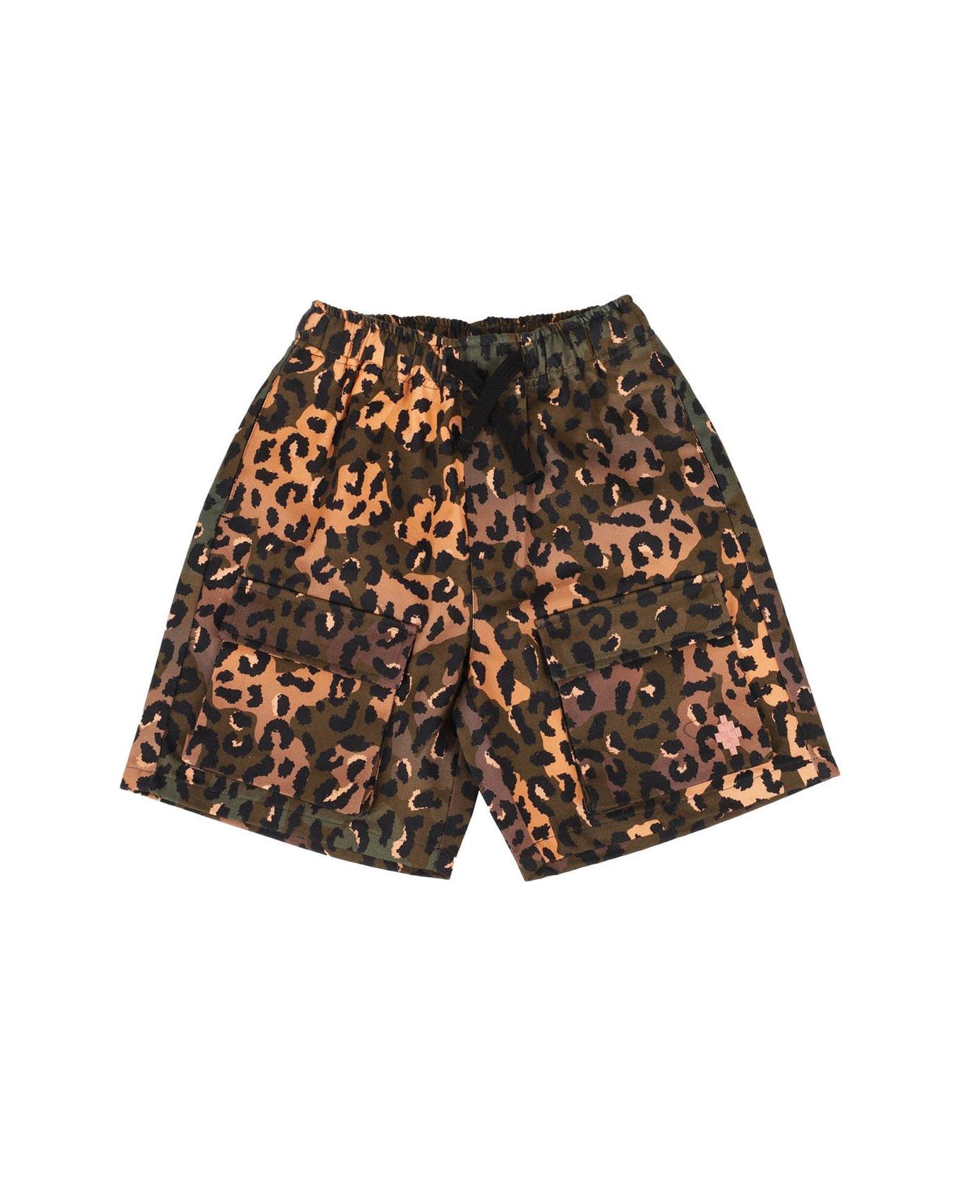 Marcelo Burlon Animal Printed Stretched Shorts - BROWN/ORANGE
