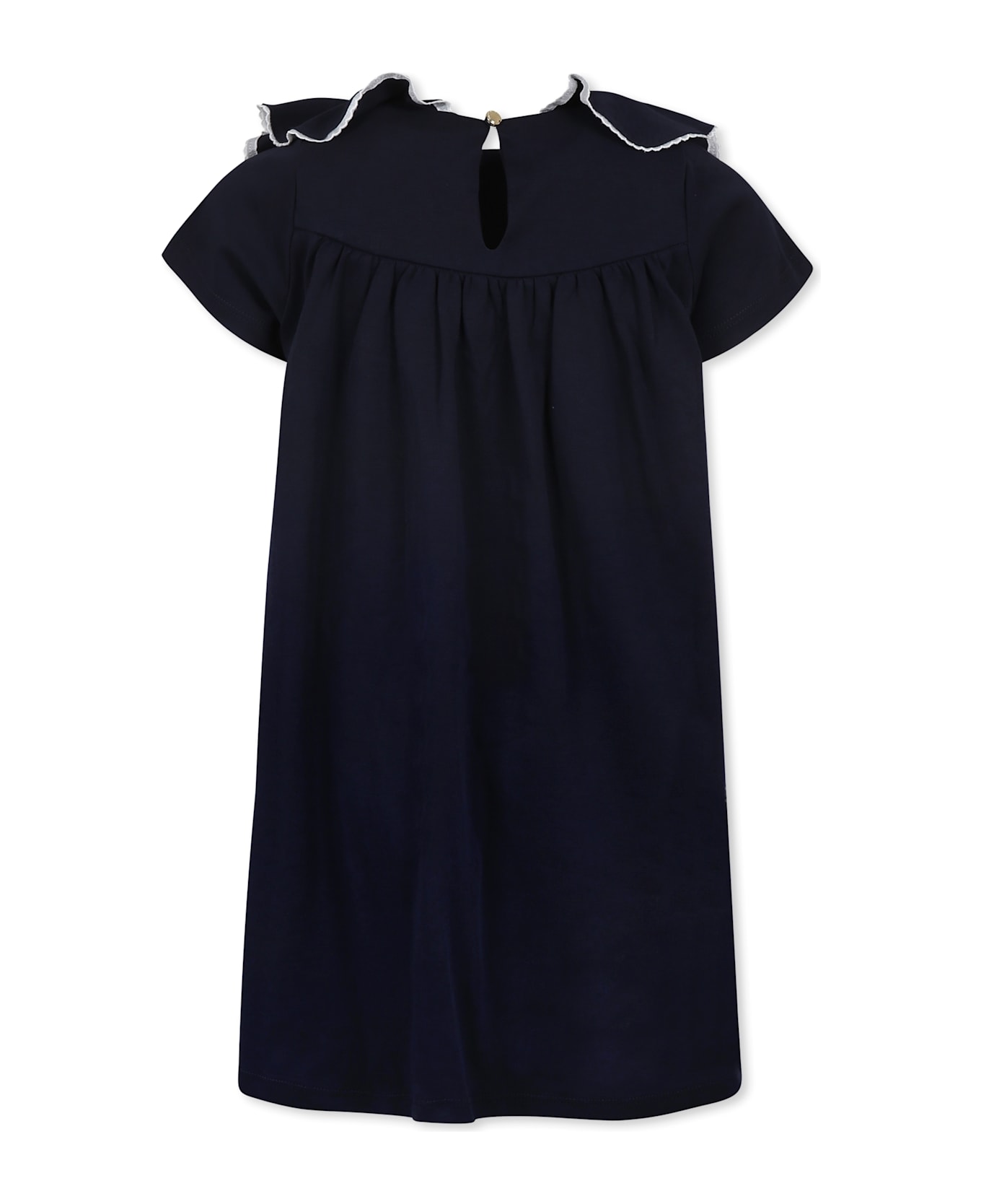 Chloé Blue Dress For Girl With Logo - Blue